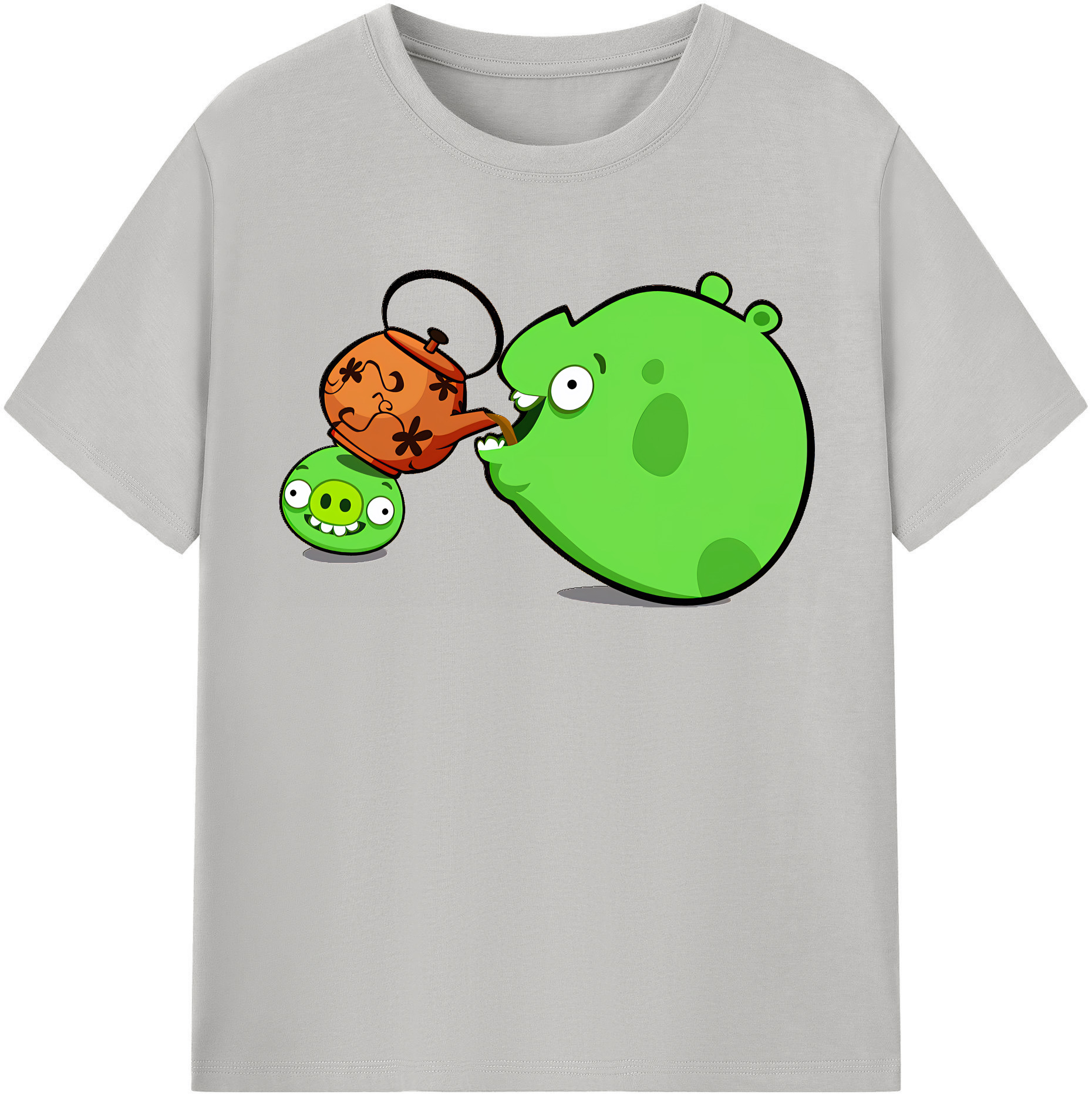 （画像用） Angry Birds アングリーバード 綿100％半袖Tシャツ（フロントプリント）