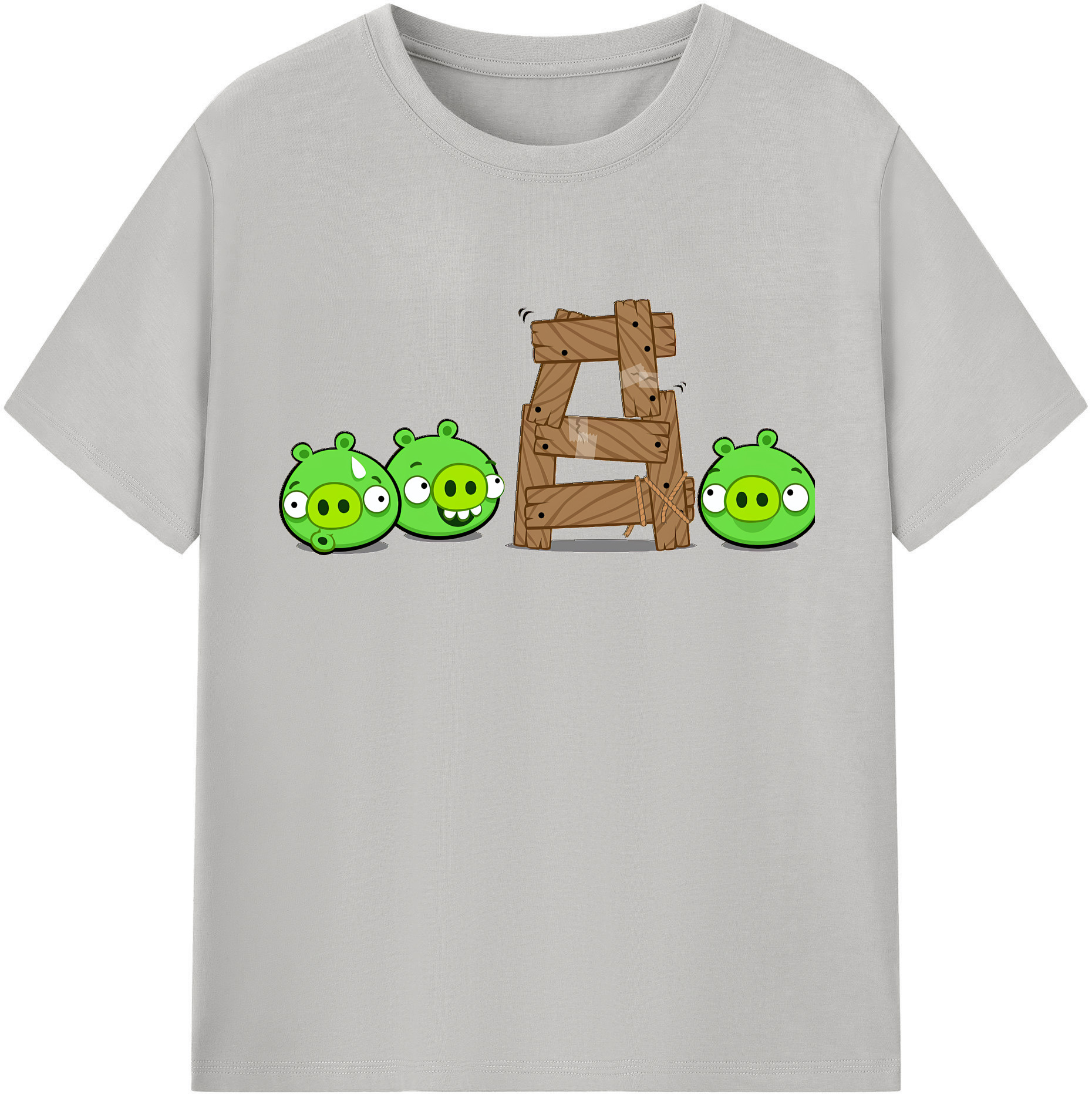（画像用） Angry Birds アングリーバード 綿100％半袖Tシャツ（フロントプリント）