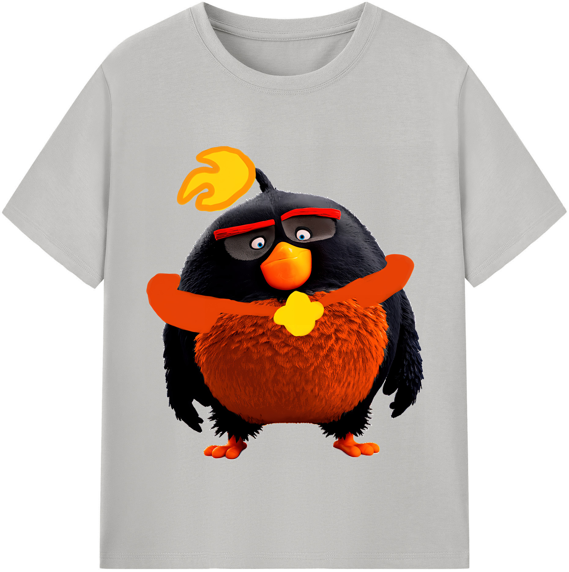 （画像用） Angry Birds アングリーバード 綿100％半袖Tシャツ（フロントプリント）
