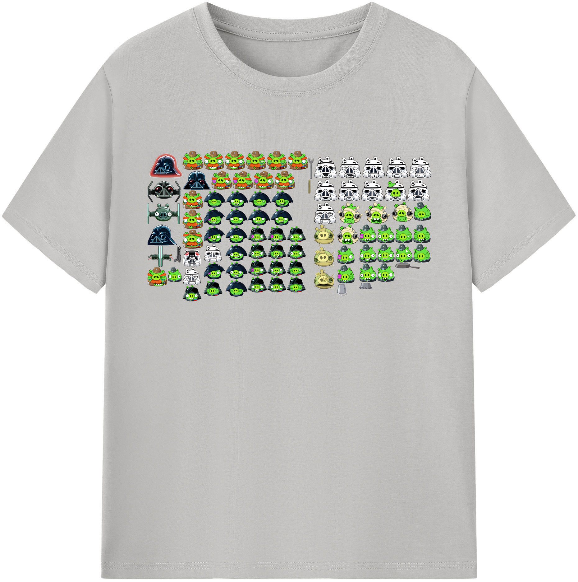 （画像用） Angry Birds アングリーバード 綿100％半袖Tシャツ（フロントプリント）