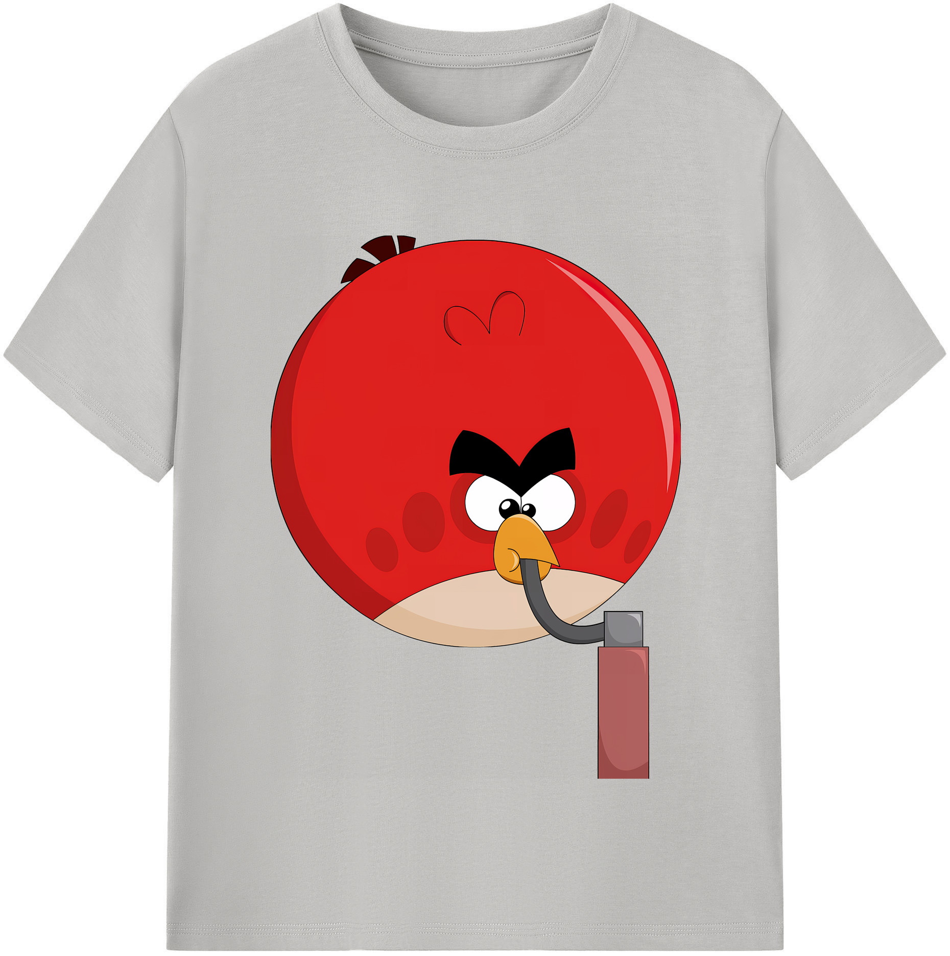 （画像用） Angry Birds アングリーバード 綿100％半袖Tシャツ（フロントプリント）