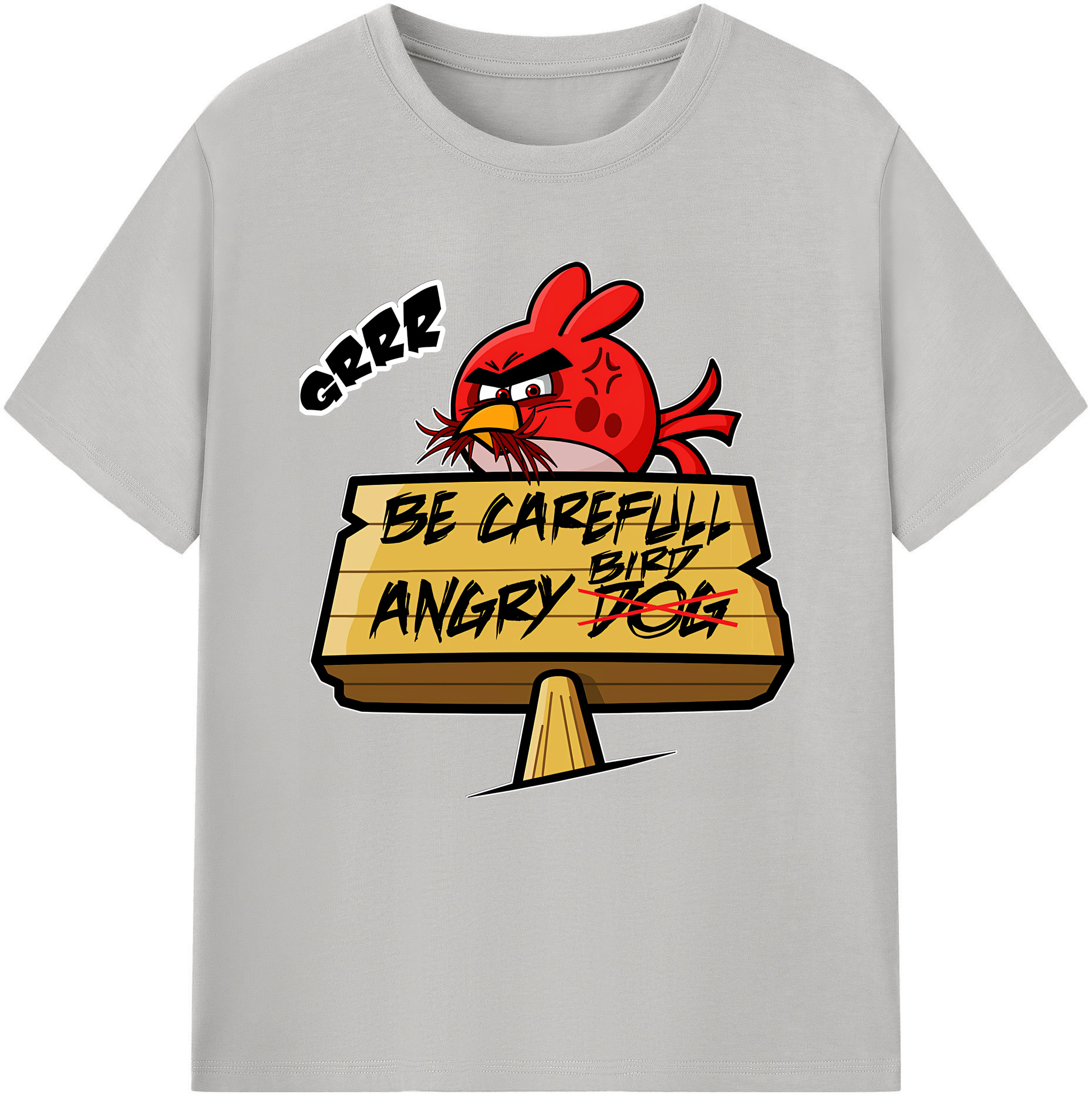 （画像用） Angry Birds アングリーバード 綿100％半袖Tシャツ（フロントプリント）