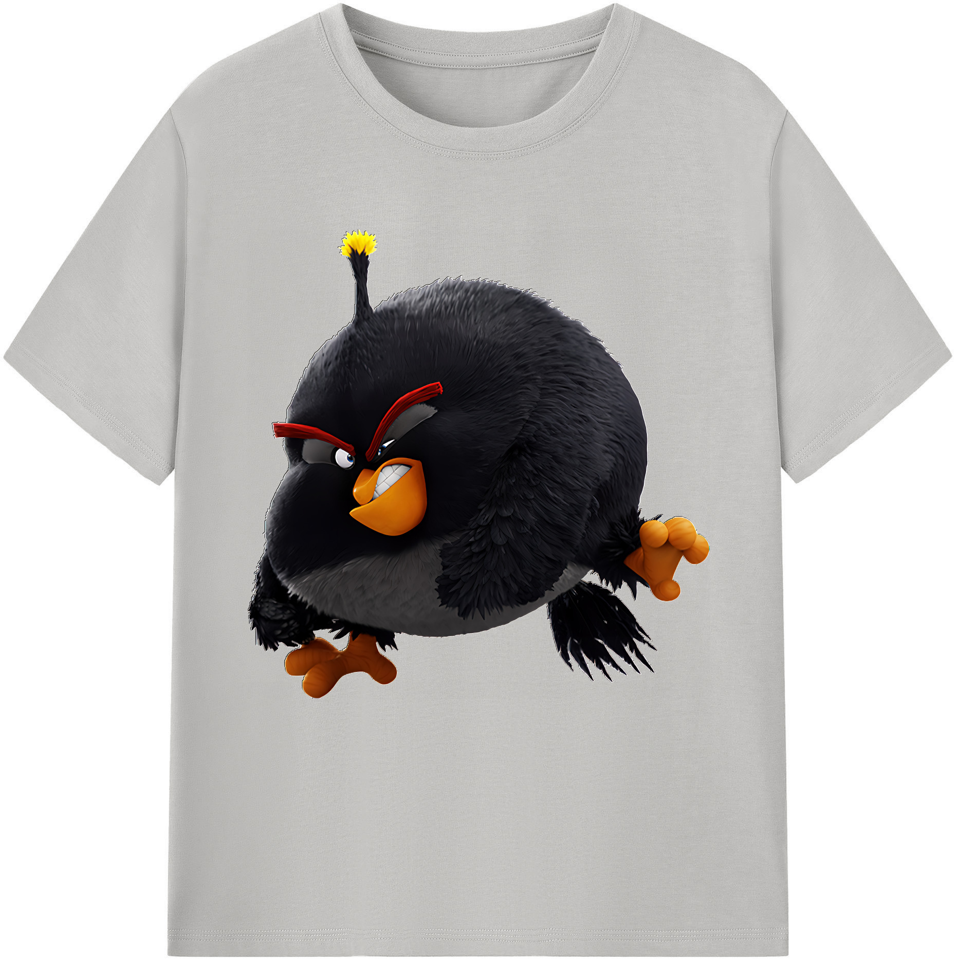 （画像用） Angry Birds アングリーバード 綿100％半袖Tシャツ（フロントプリント）