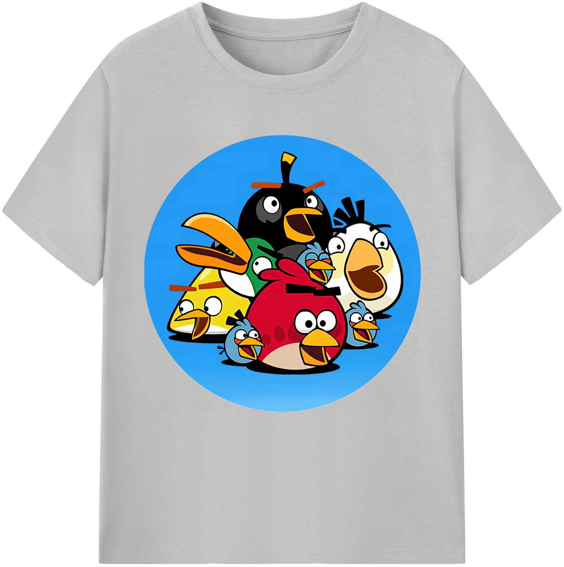 （画像用） Angry Birds アングリーバード 綿100％半袖Tシャツ（フロントプリント）
