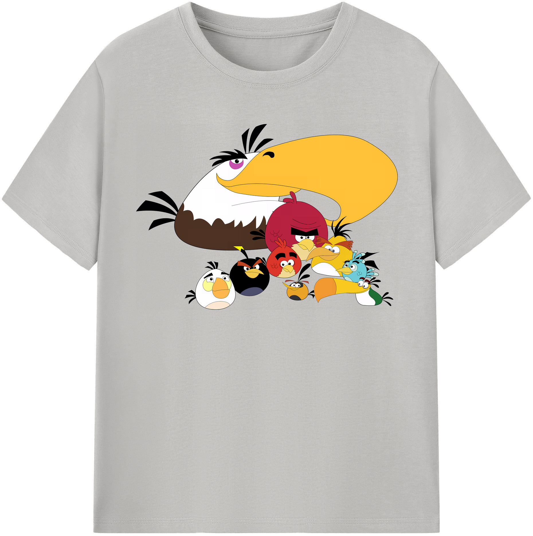 （画像用） Angry Birds アングリーバード 綿100％半袖Tシャツ（フロントプリント）