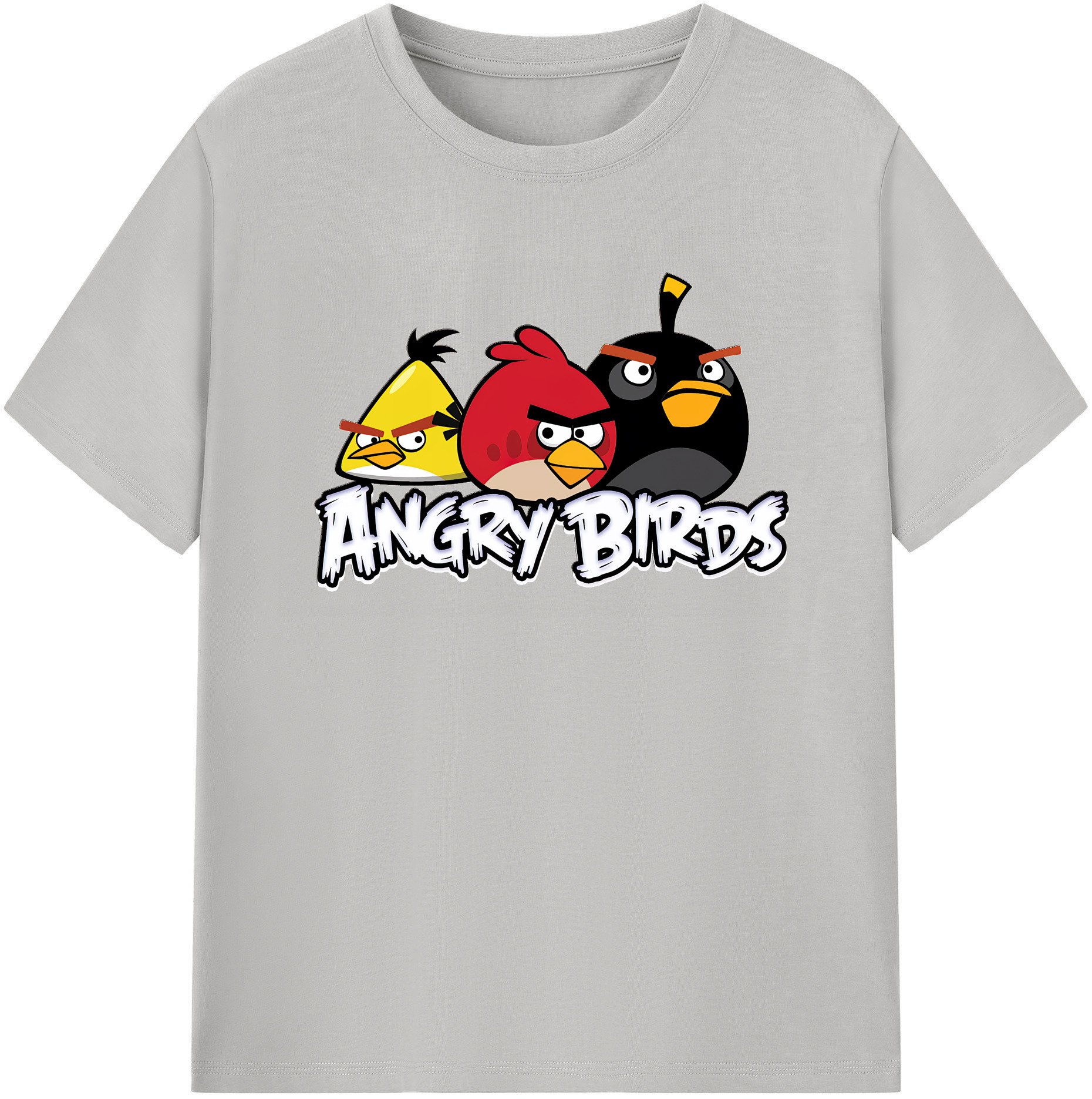 （画像用） Angry Birds アングリーバード 綿100％半袖Tシャツ（フロントプリント）