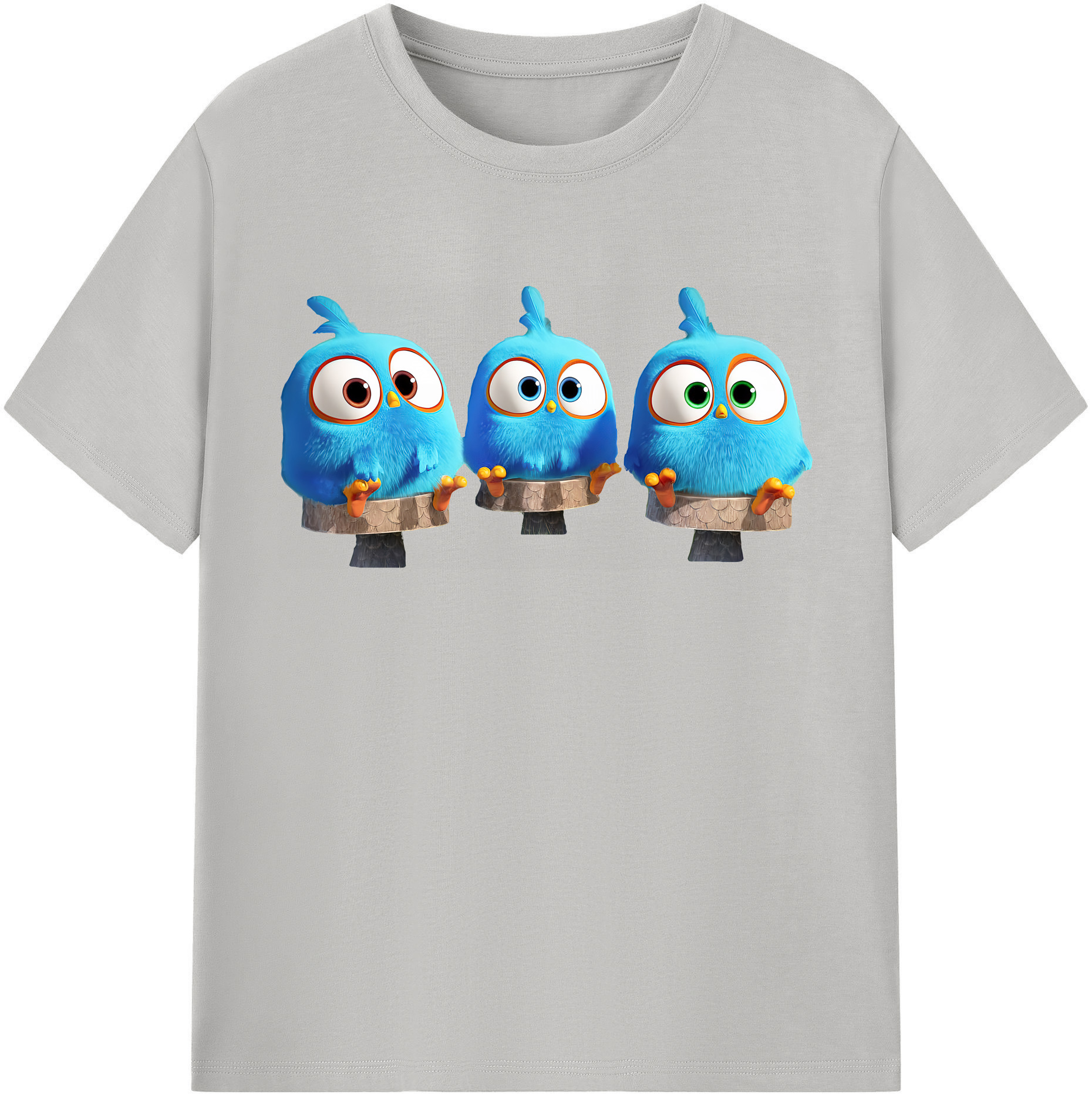 （画像用） Angry Birds アングリーバード 綿100％半袖Tシャツ（フロントプリント）
