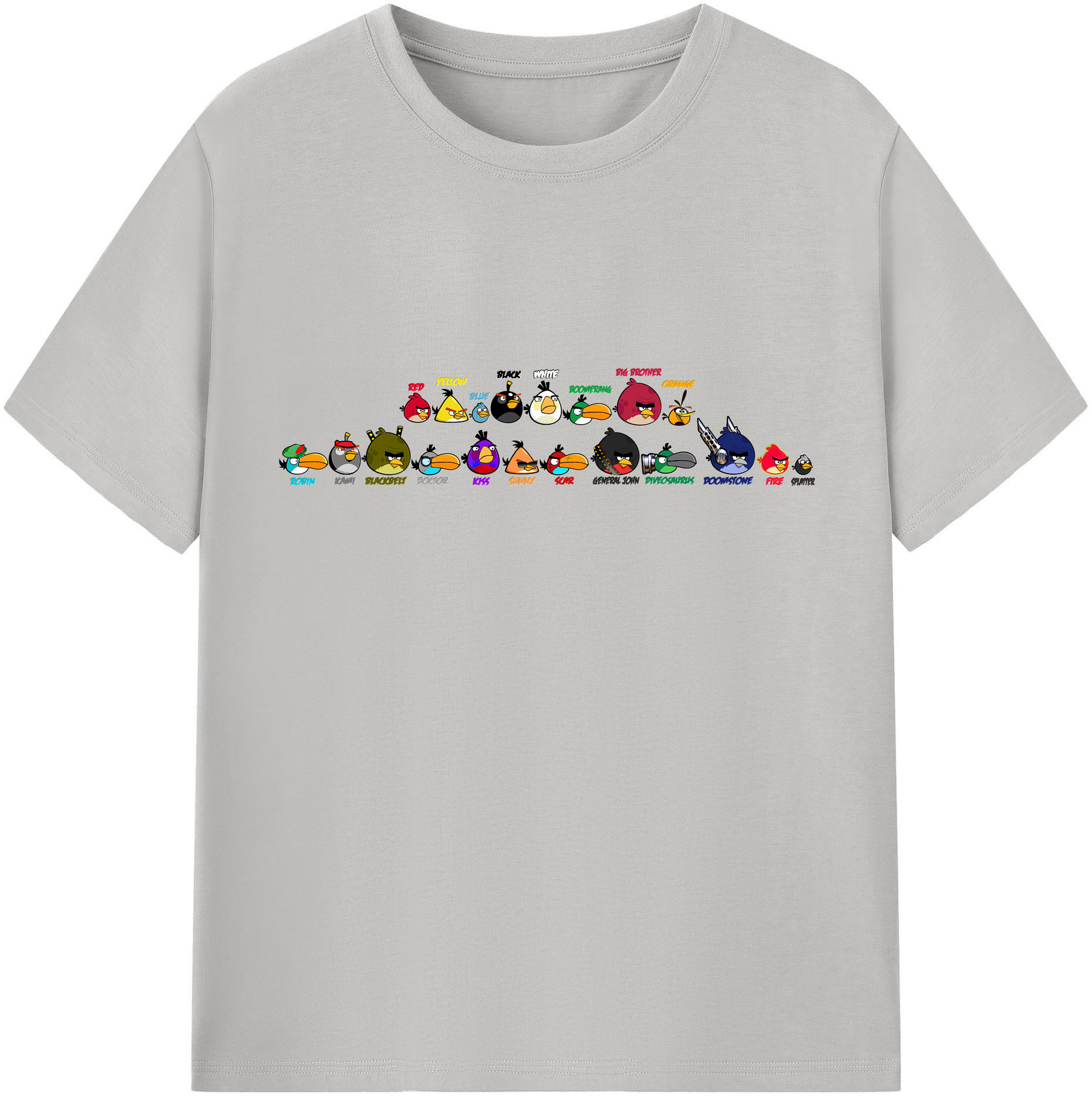 （画像用） Angry Birds アングリーバード 綿100％半袖Tシャツ（フロントプリント）