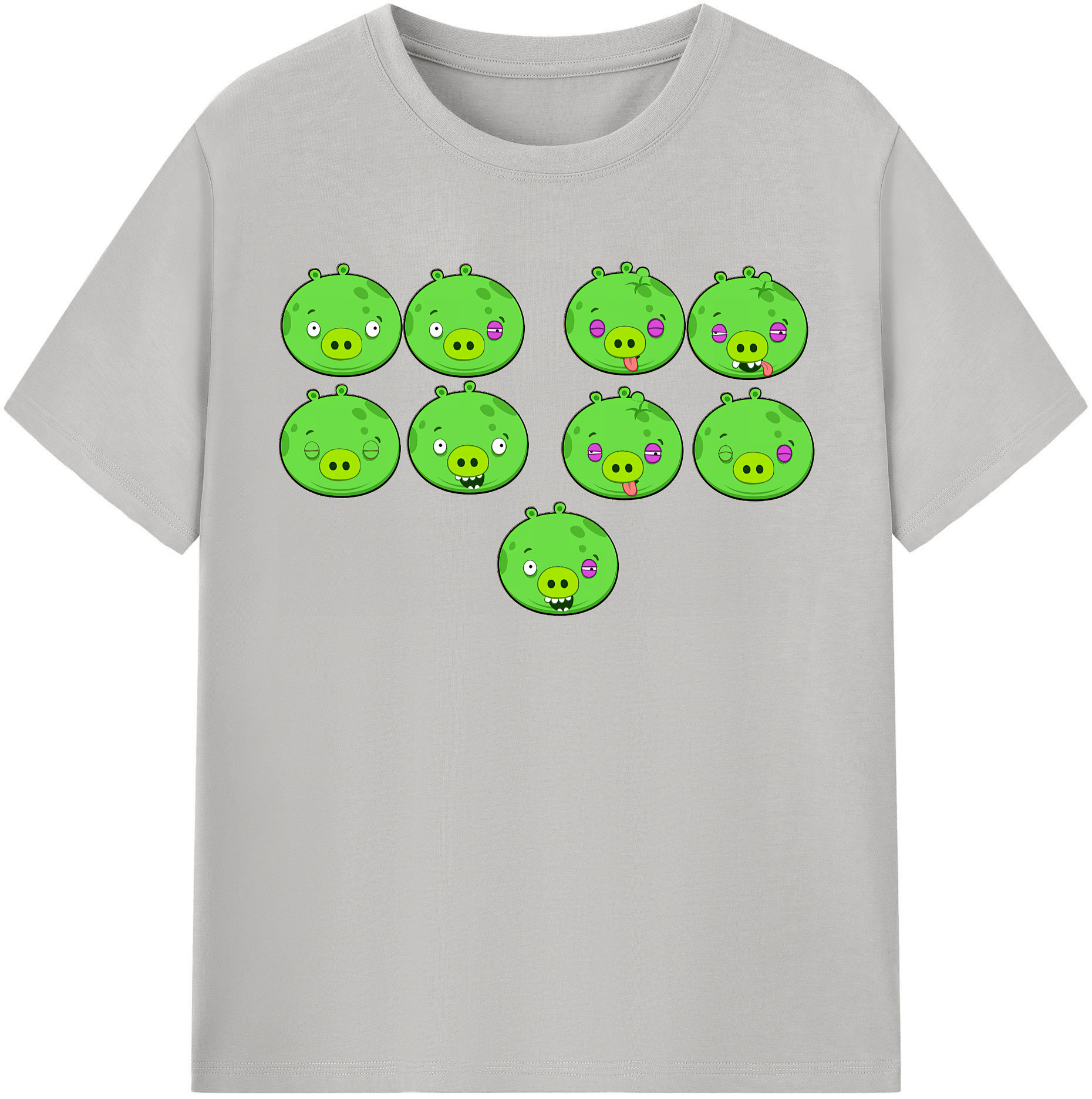 （画像用） Angry Birds アングリーバード 綿100％半袖Tシャツ（フロントプリント）
