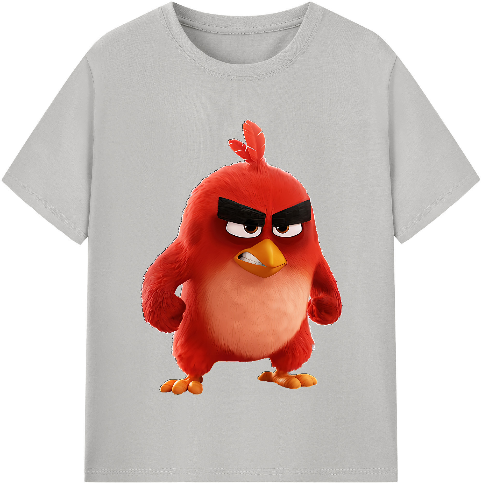 （画像用） Angry Birds アングリーバード 綿100％半袖Tシャツ（フロントプリント）