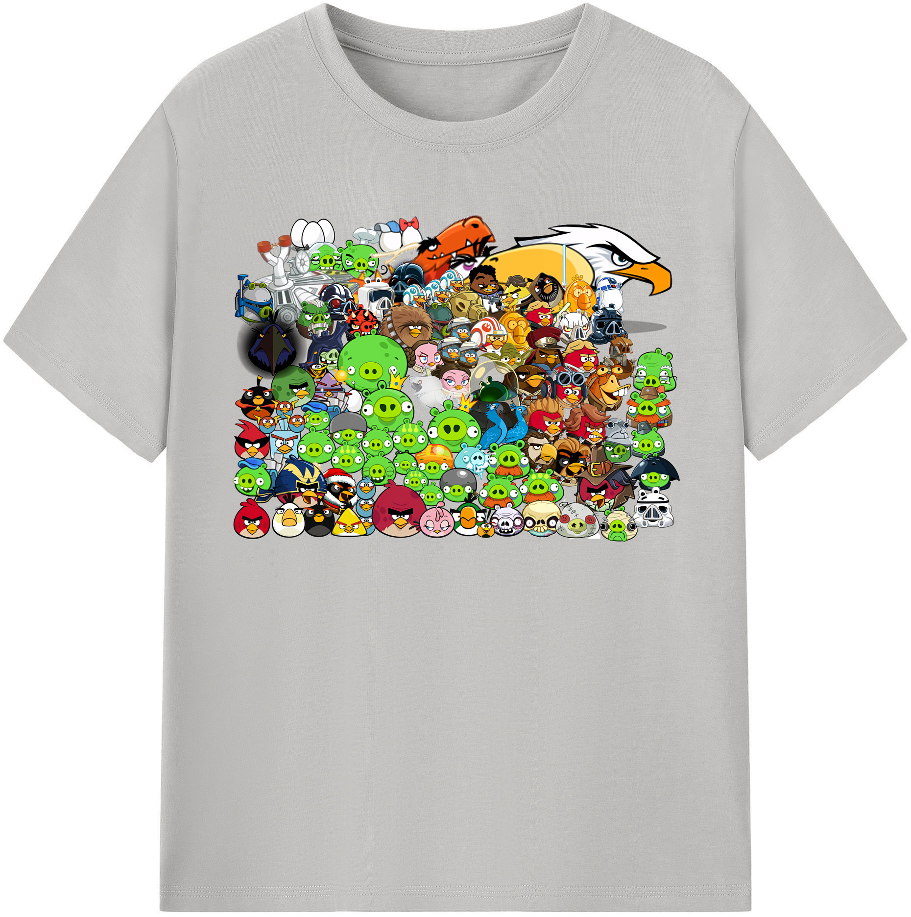 （画像用） Angry Birds アングリーバード 綿100％半袖Tシャツ（フロントプリント）
