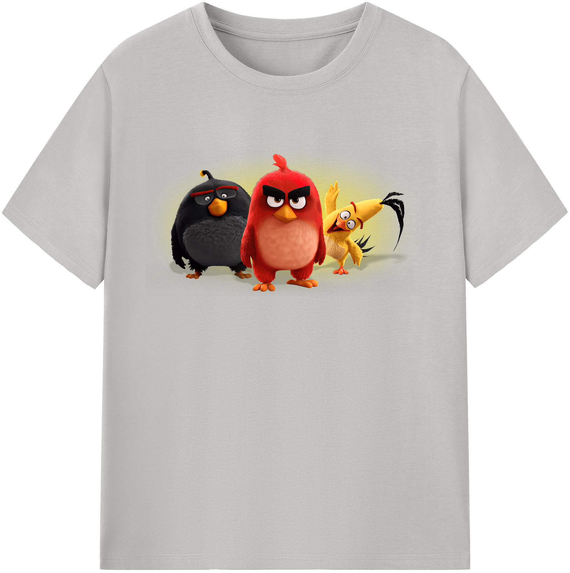 （画像用） Angry Birds アングリーバード 綿100％半袖Tシャツ（フロントプリント）