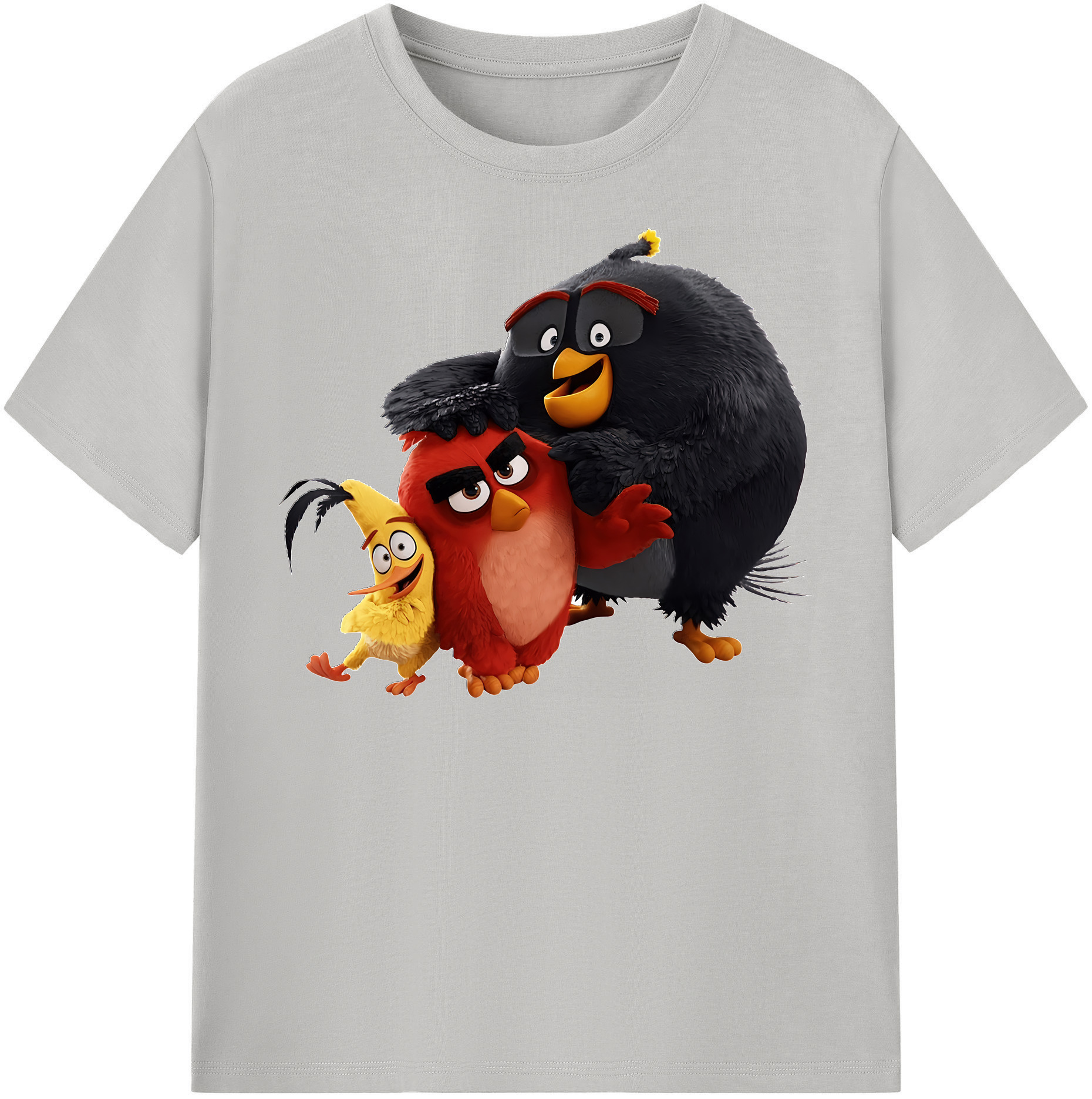 （画像用） Angry Birds アングリーバード 綿100％半袖Tシャツ（フロントプリント）