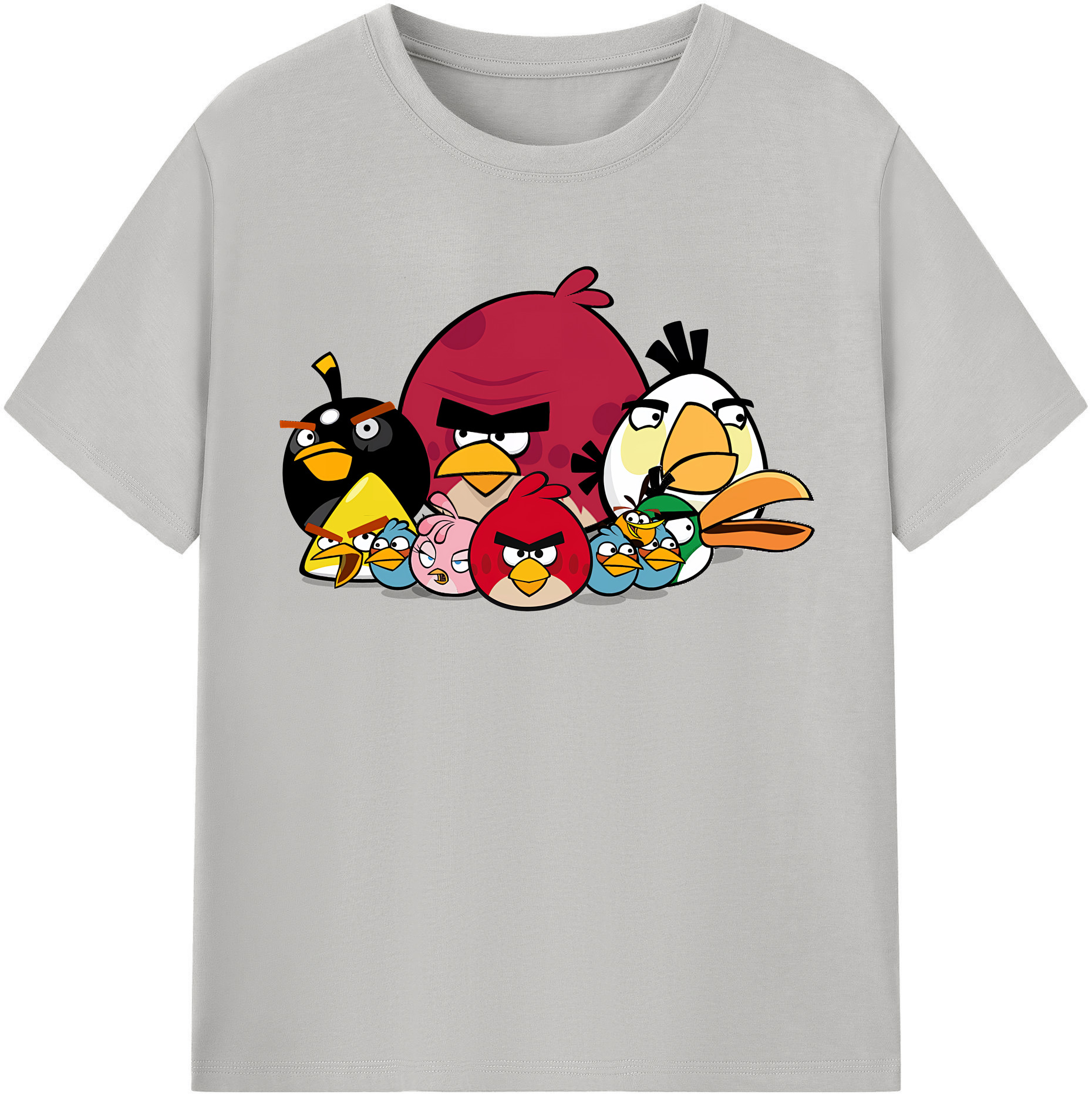 （画像用） Angry Birds アングリーバード 綿100％半袖Tシャツ（フロントプリント）