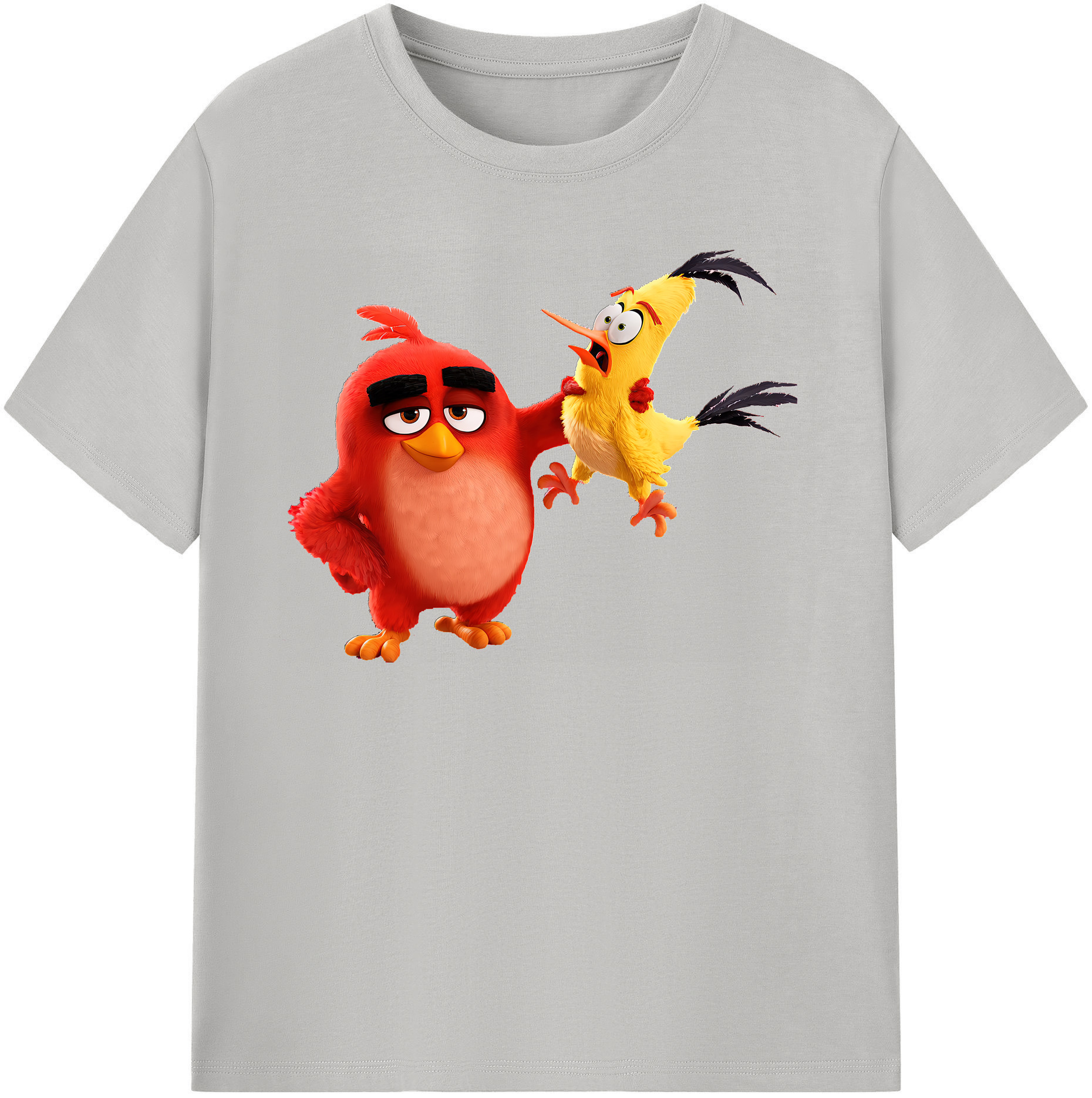 （画像用） Angry Birds アングリーバード 綿100％半袖Tシャツ（フロントプリント）