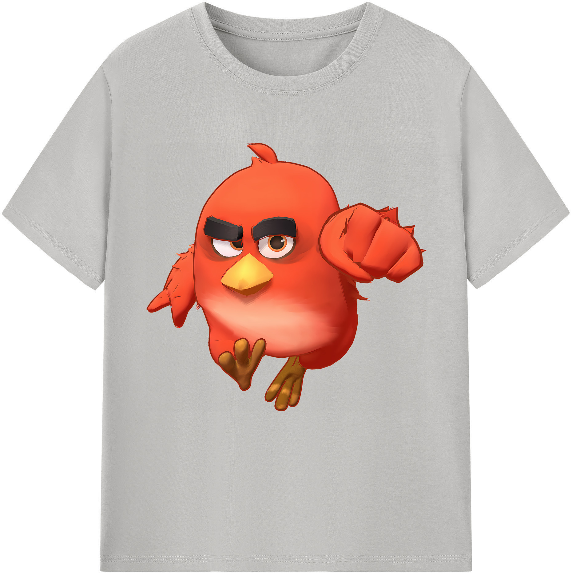 （画像用） Angry Birds アングリーバード 綿100％半袖Tシャツ（フロントプリント）