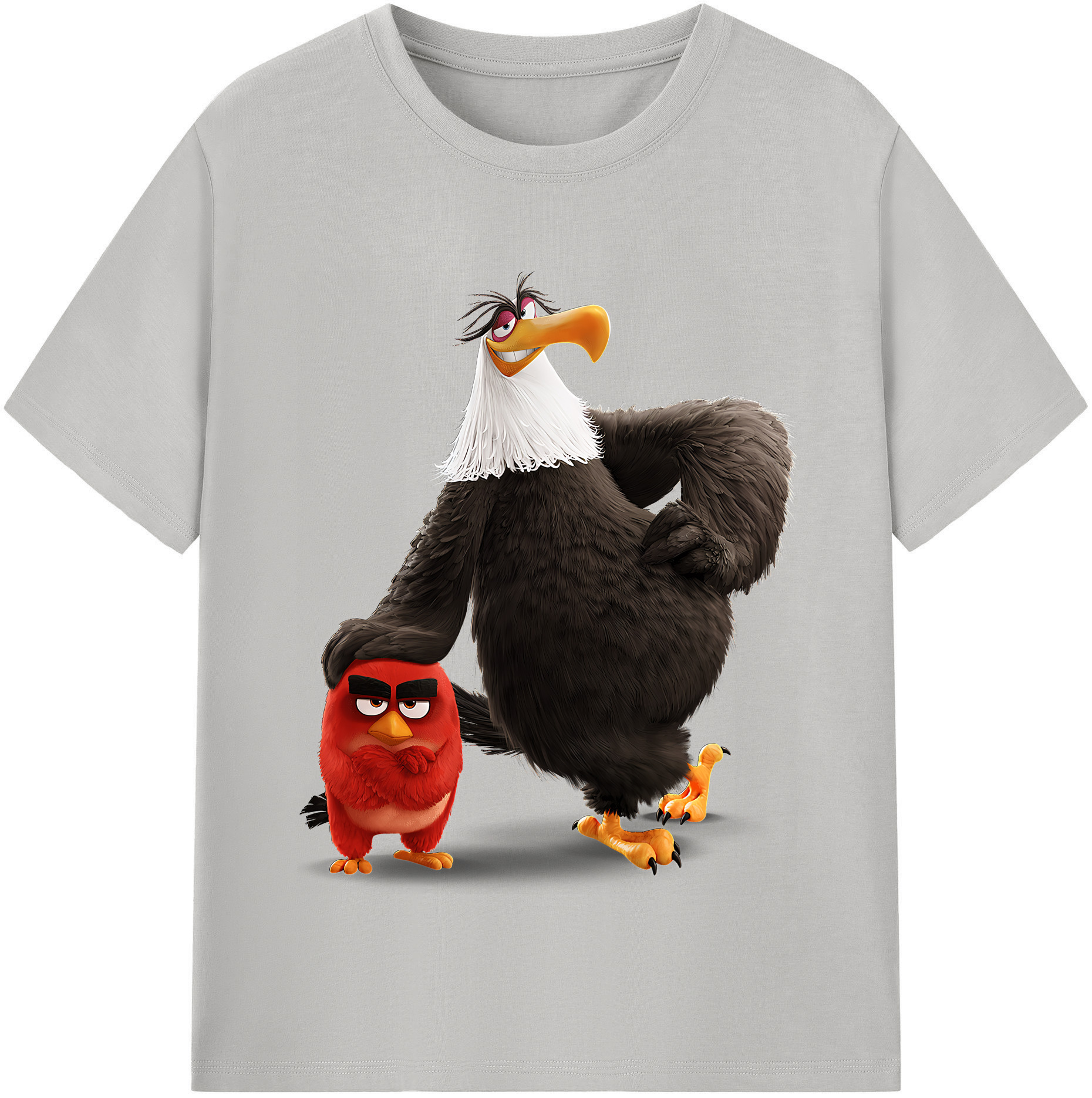 （画像用） Angry Birds アングリーバード 綿100％半袖Tシャツ（フロントプリント）