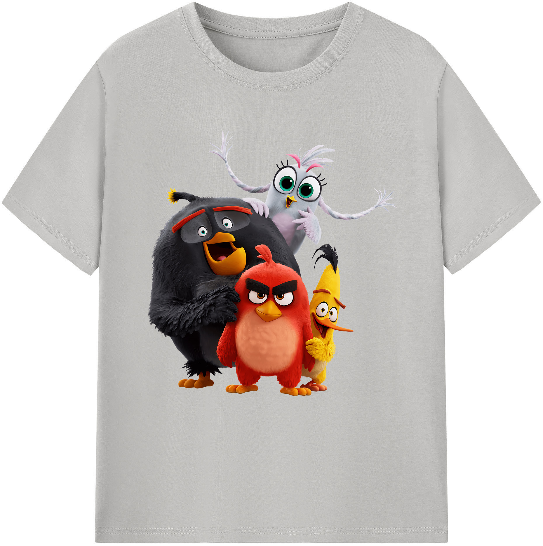 （画像用） Angry Birds アングリーバード 綿100％半袖Tシャツ（フロントプリント）