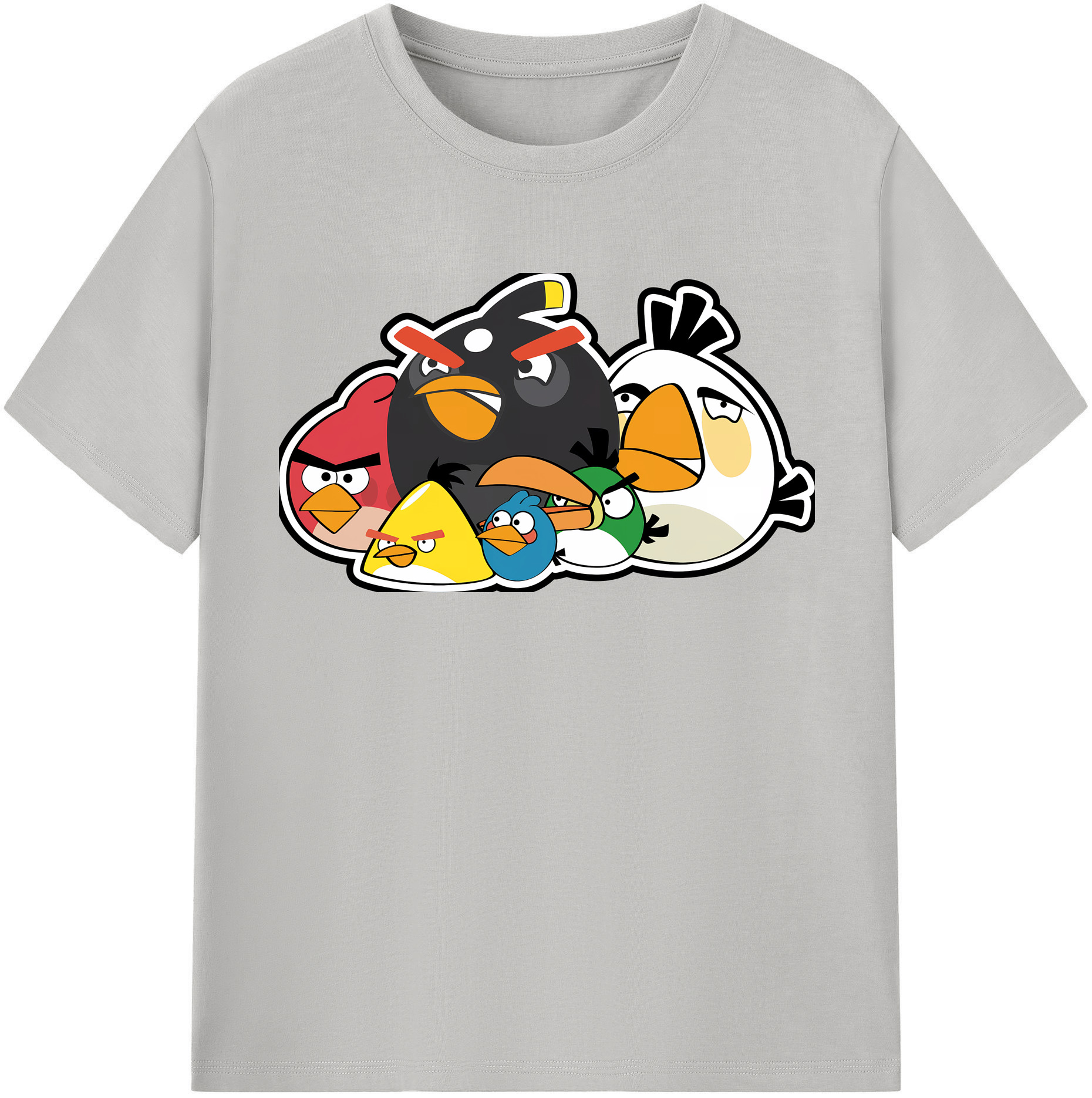 （画像用） Angry Birds アングリーバード 綿100％半袖Tシャツ（フロントプリント）