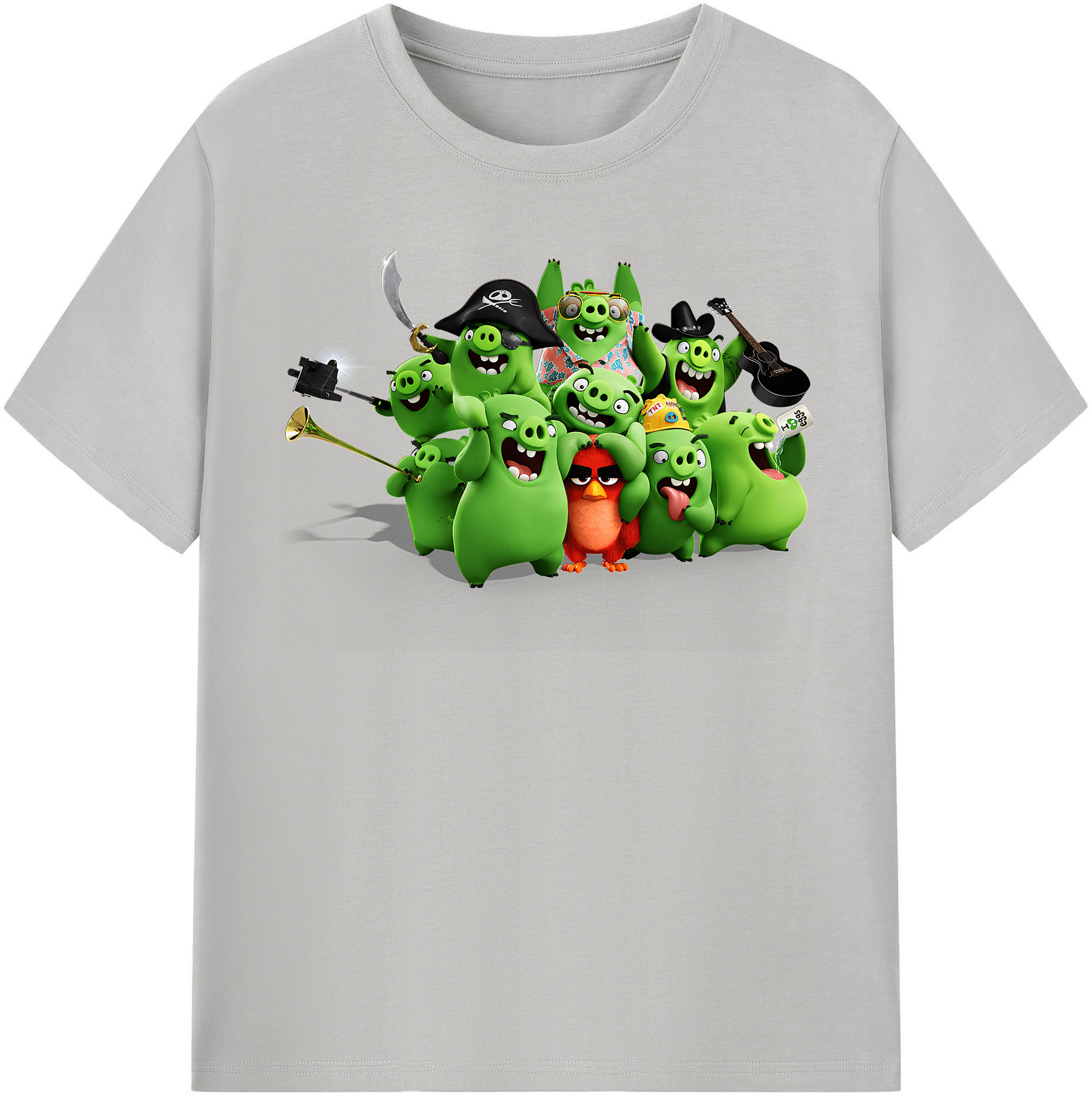 （画像用） Angry Birds アングリーバード 綿100％半袖Tシャツ（フロントプリント）