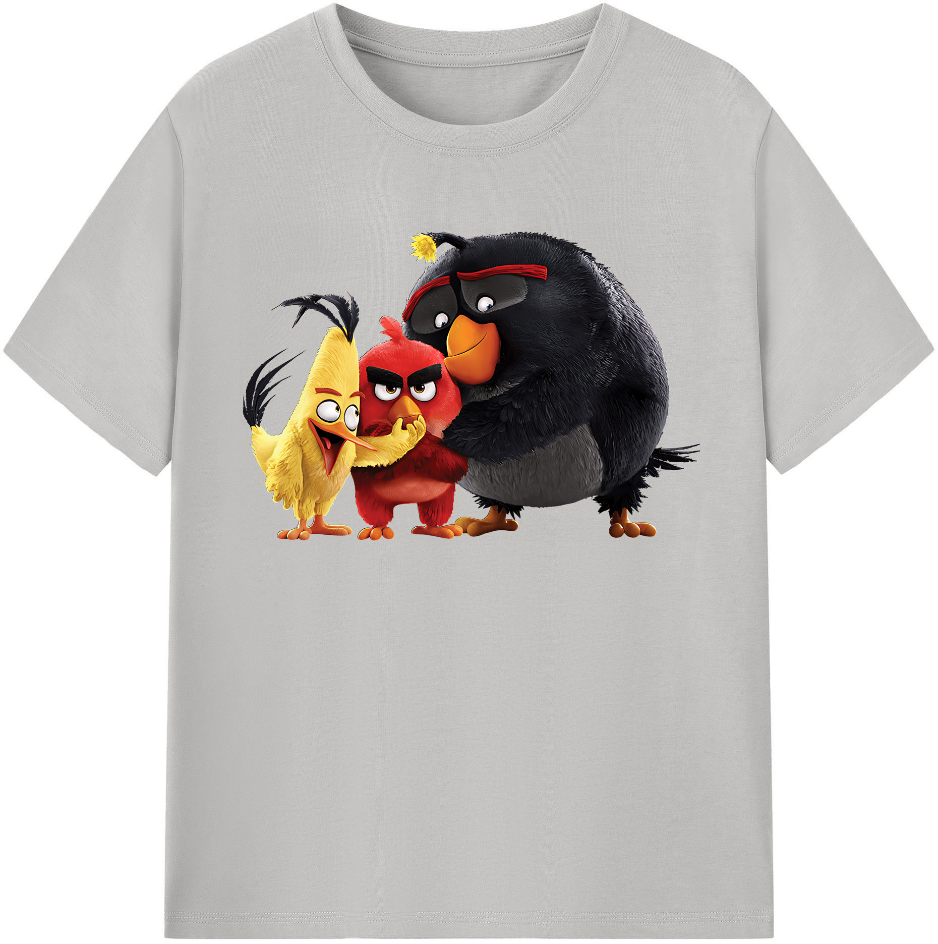 （画像用） Angry Birds アングリーバード 綿100％半袖Tシャツ（フロントプリント）