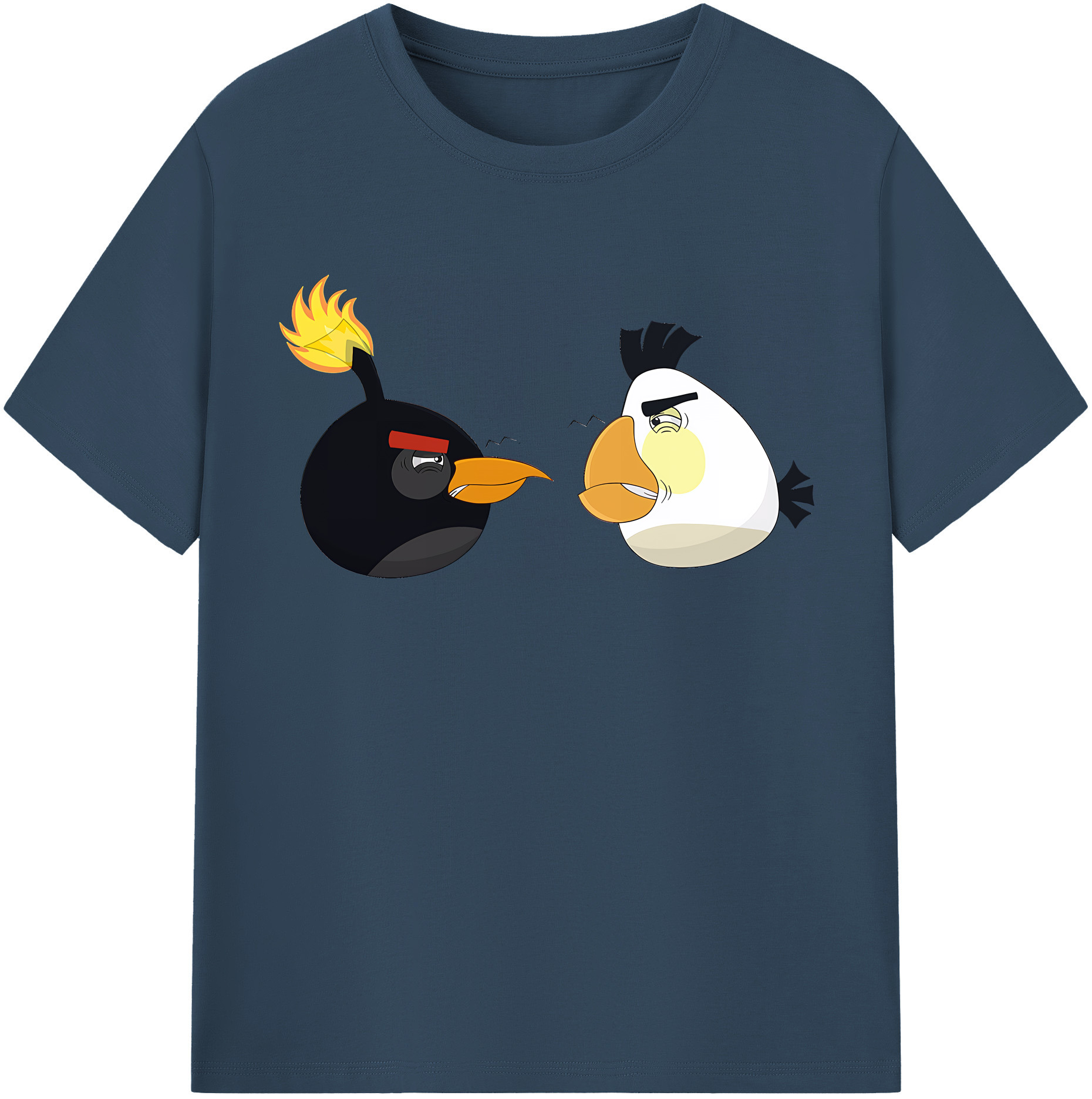 （画像用） Angry Birds アングリーバード 綿100％半袖Tシャツ（フロントプリント）