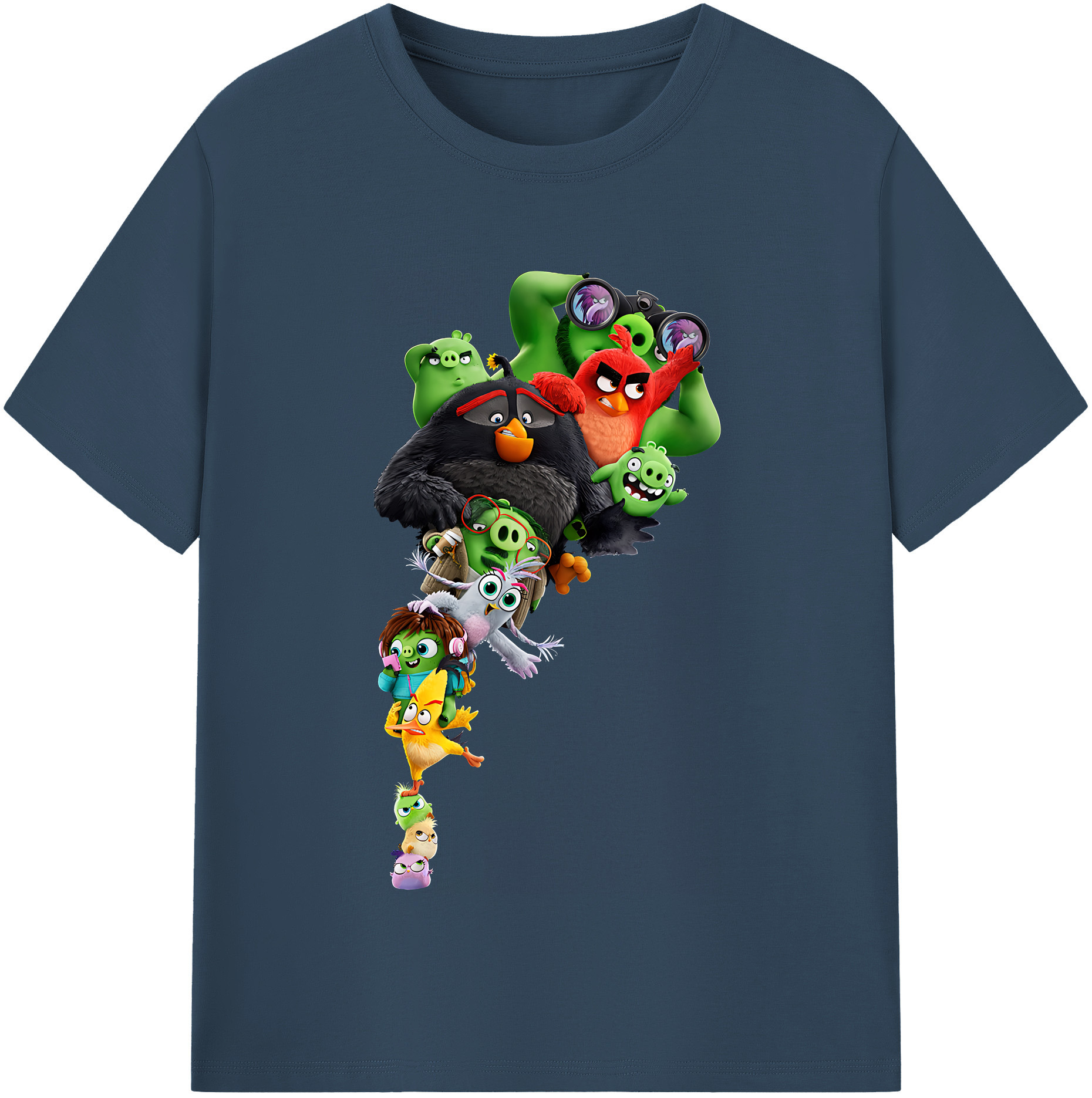 （画像用） Angry Birds アングリーバード 綿100％半袖Tシャツ（フロントプリント）