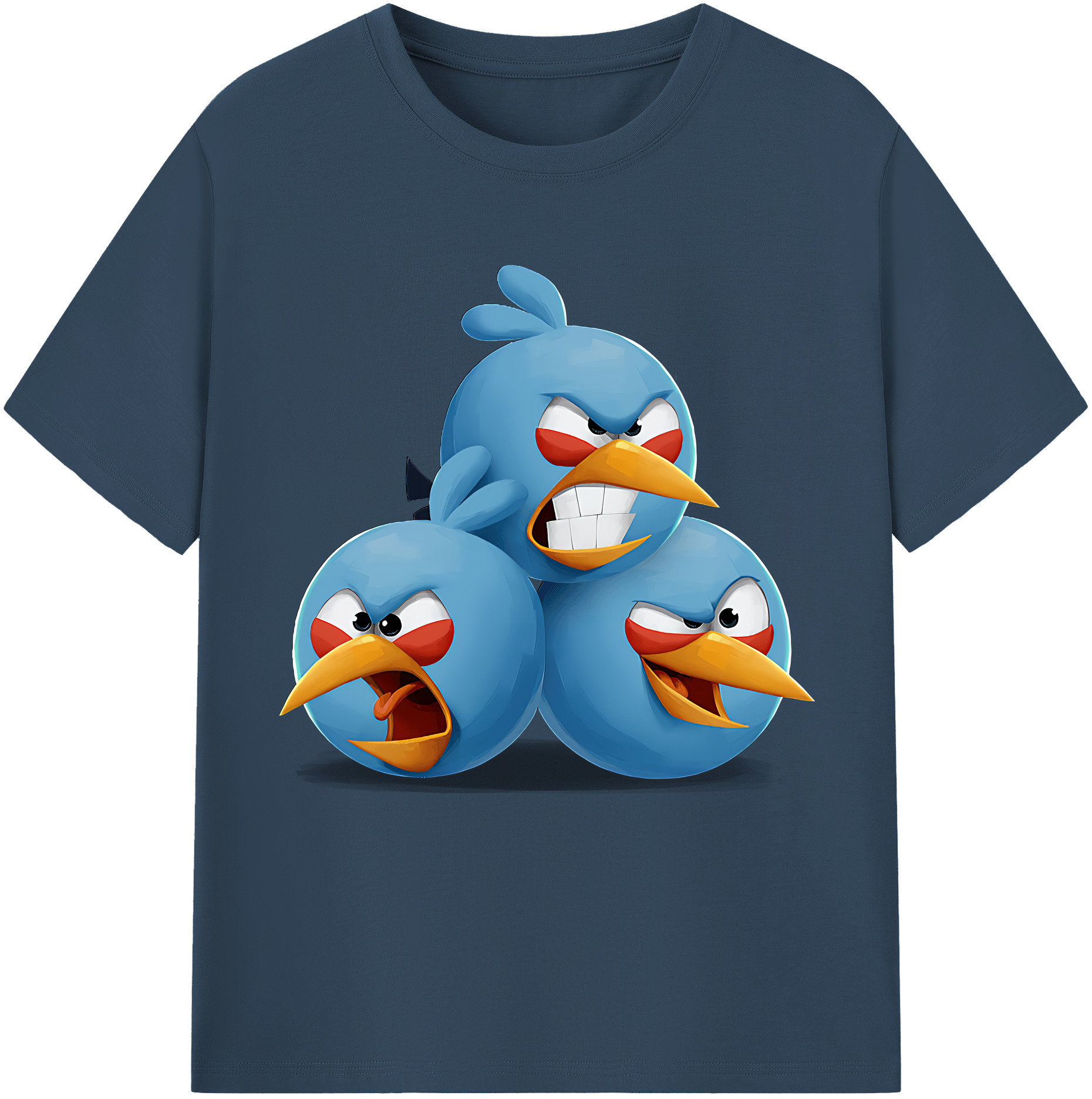 （画像用） Angry Birds アングリーバード 綿100％半袖Tシャツ（フロントプリント）