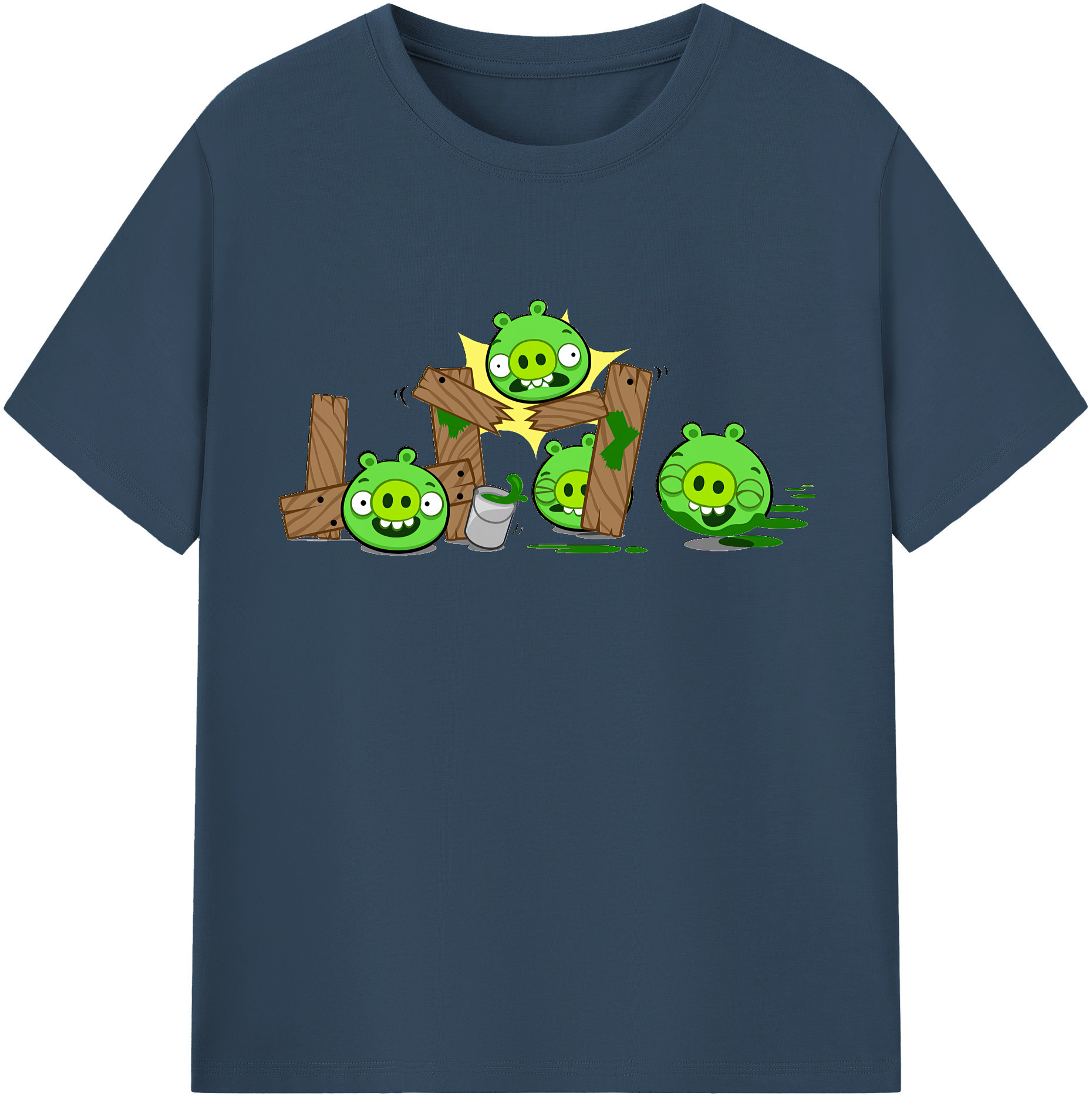 （画像用） Angry Birds アングリーバード 綿100％半袖Tシャツ（フロントプリント）