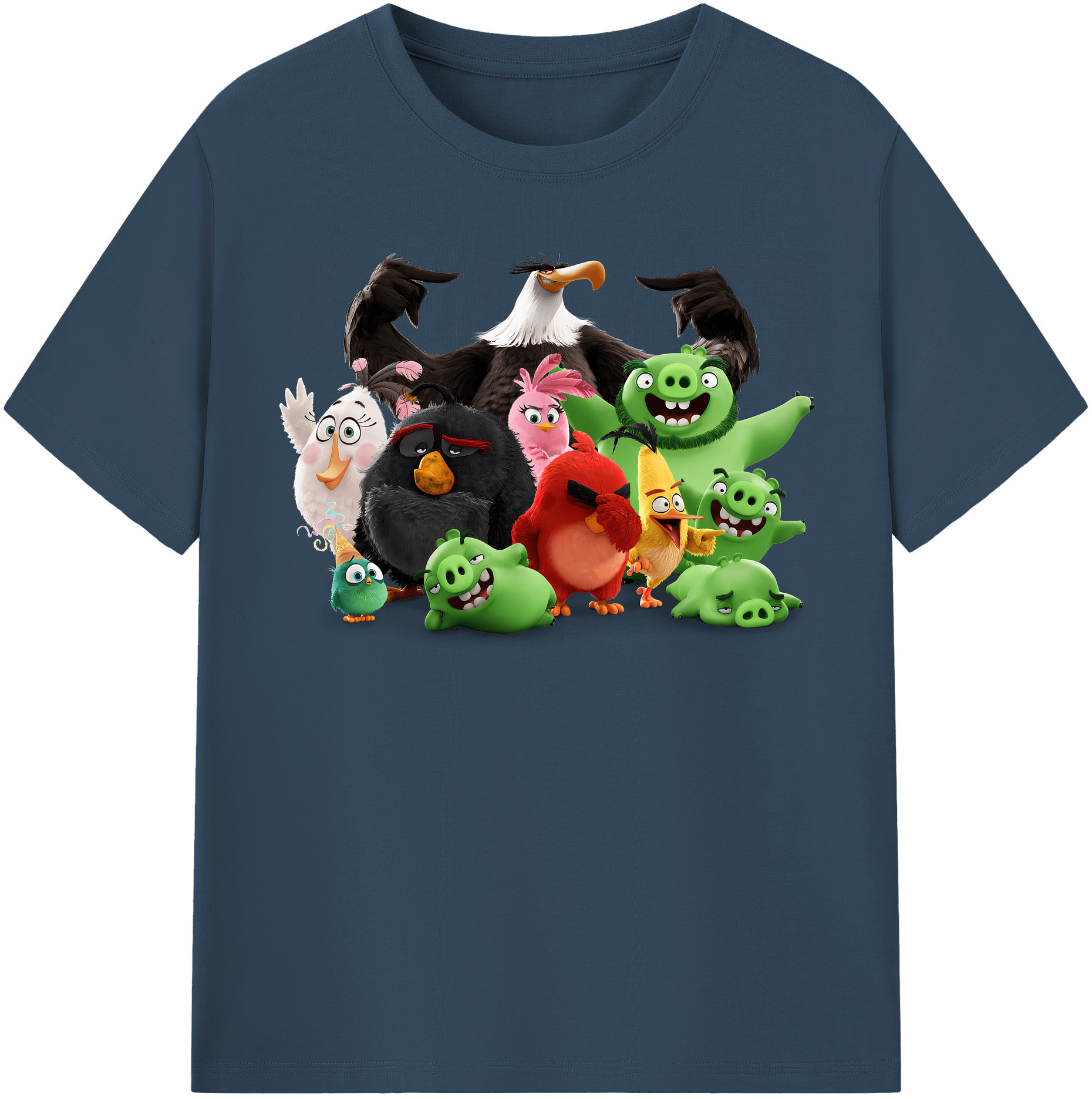 （画像用） Angry Birds アングリーバード 綿100％半袖Tシャツ（フロントプリント）