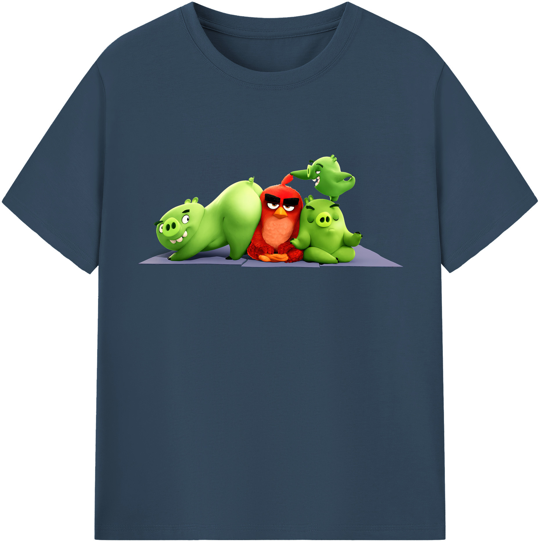 （画像用） Angry Birds アングリーバード 綿100％半袖Tシャツ（フロントプリント）
