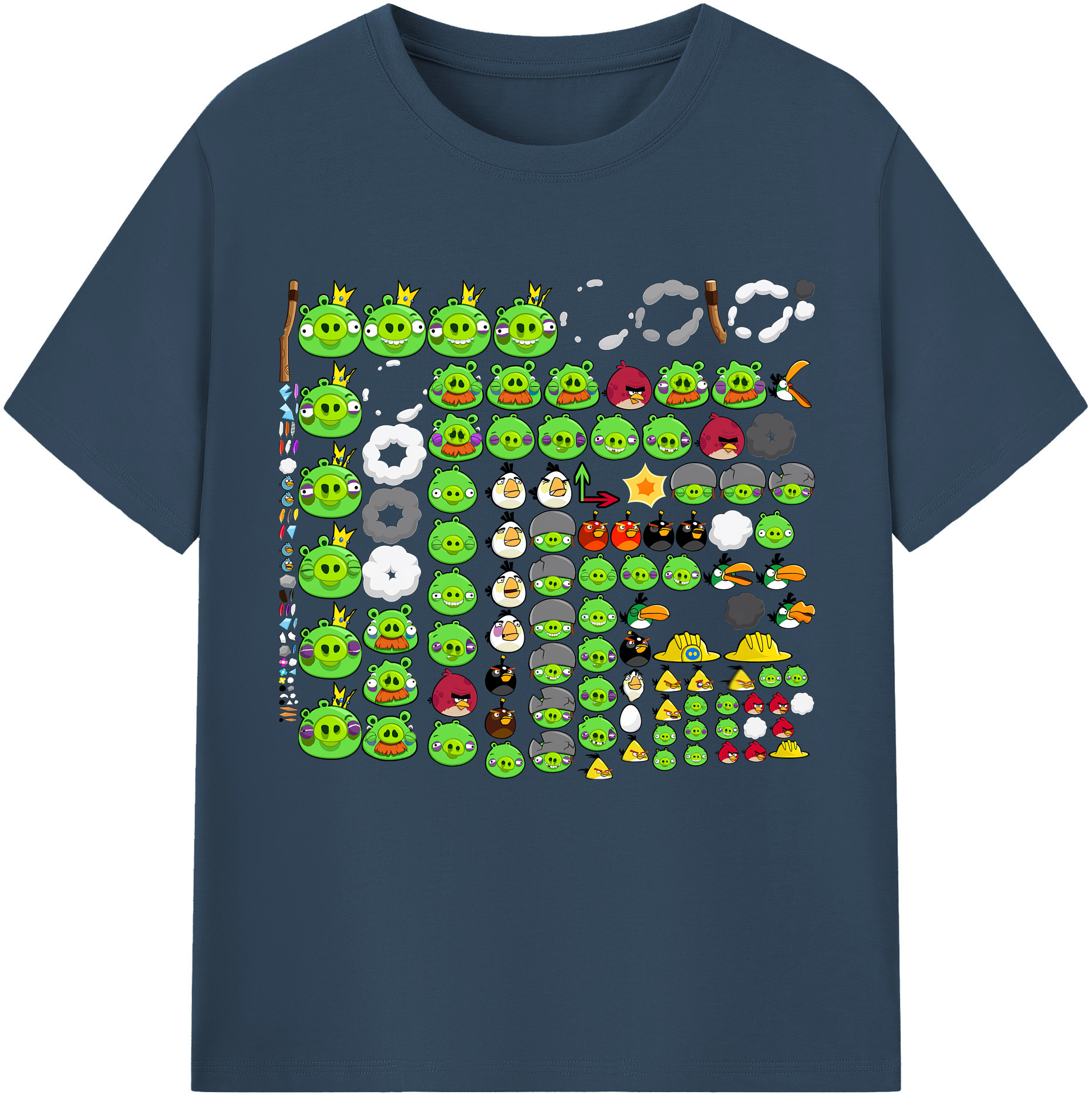 （画像用） Angry Birds アングリーバード 綿100％半袖Tシャツ（フロントプリント）