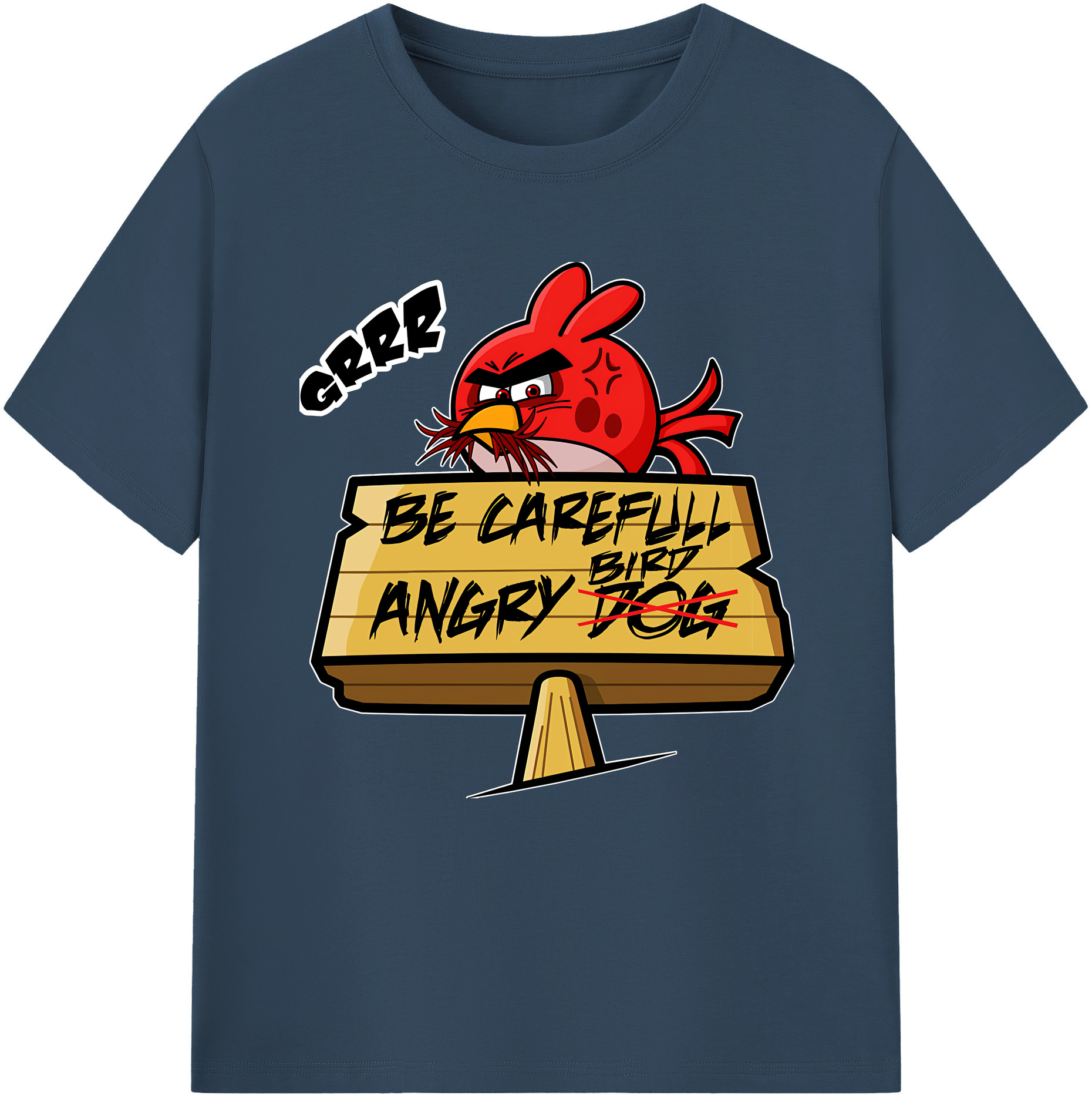 （画像用） Angry Birds アングリーバード 綿100％半袖Tシャツ（フロントプリント）