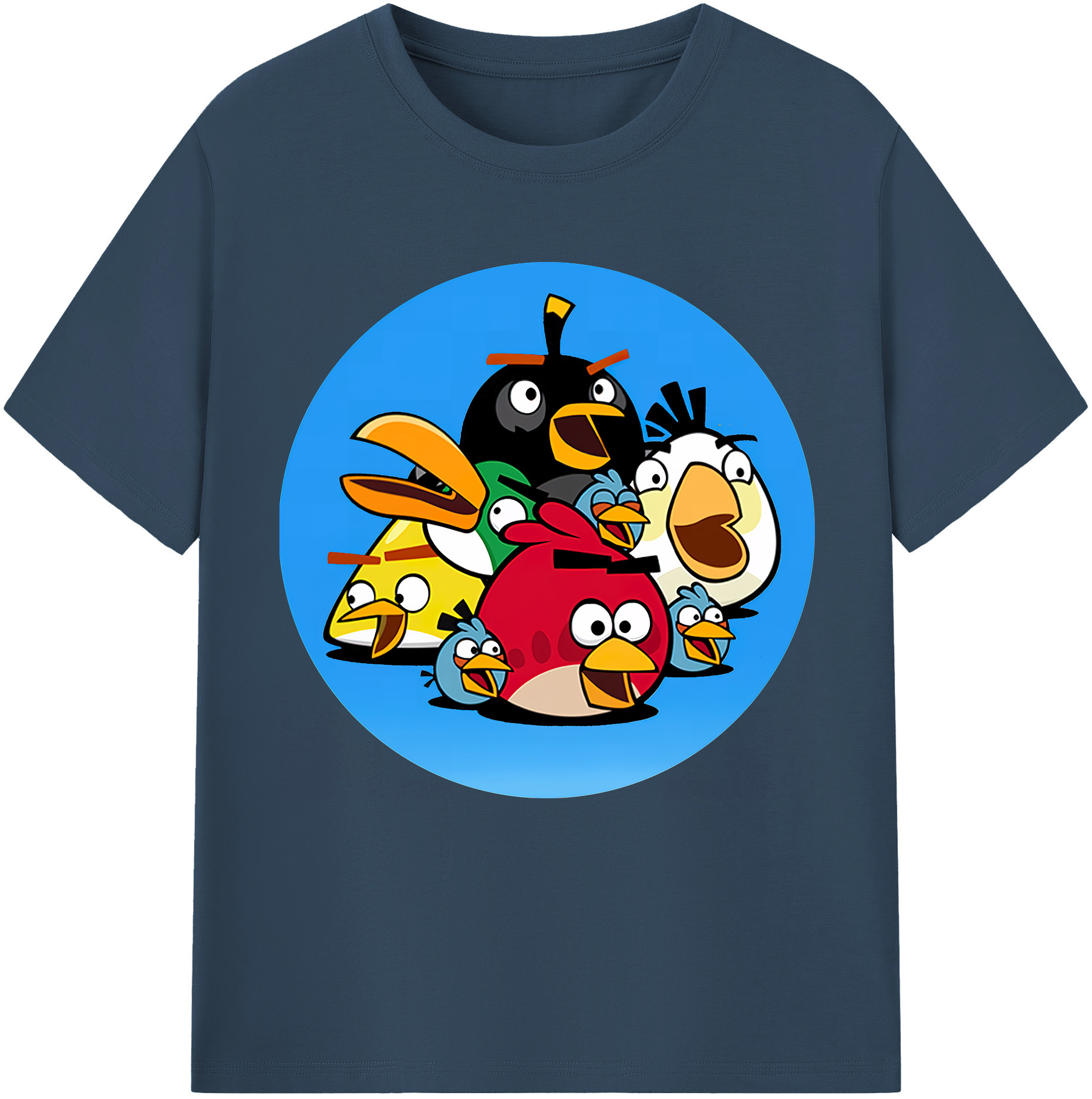 （画像用） Angry Birds アングリーバード 綿100％半袖Tシャツ（フロントプリント）