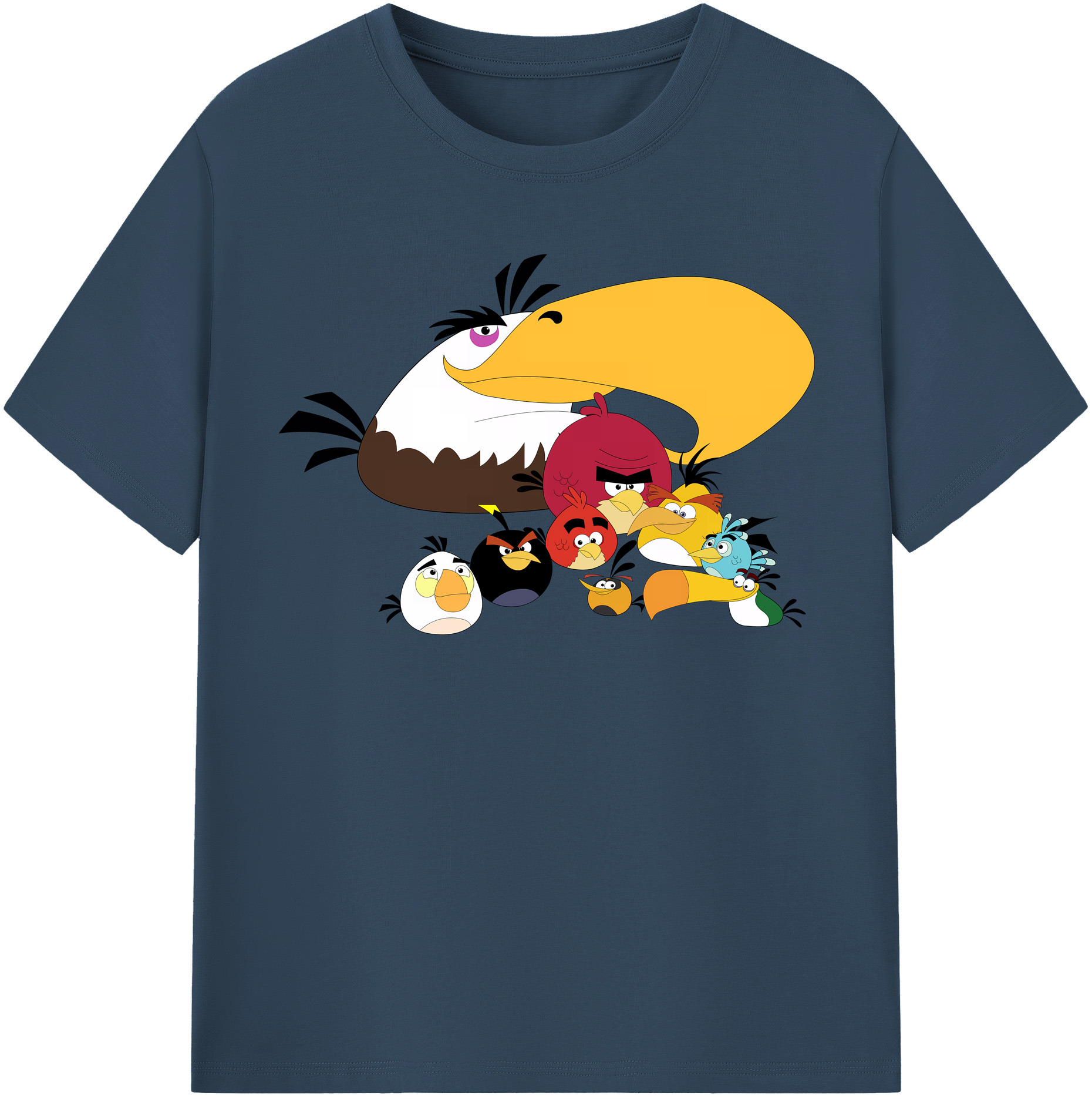 （画像用） Angry Birds アングリーバード 綿100％半袖Tシャツ（フロントプリント）