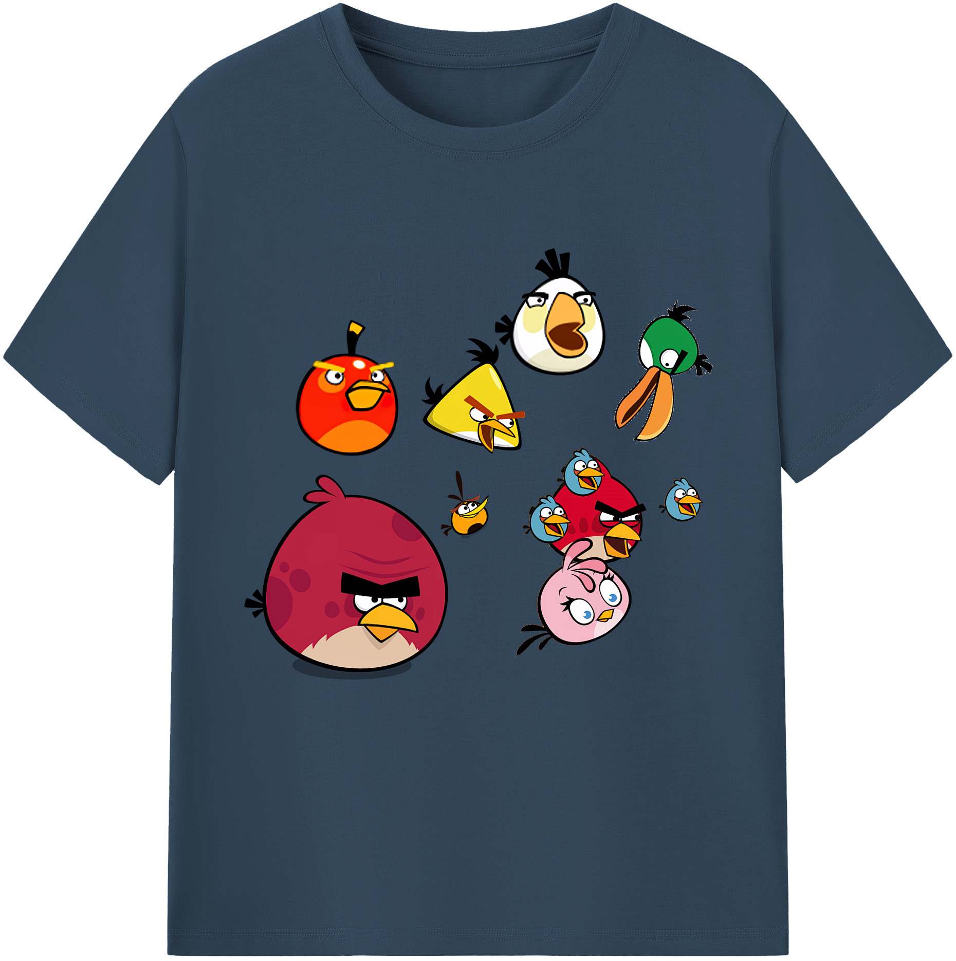 （画像用） Angry Birds アングリーバード 綿100％半袖Tシャツ（フロントプリント）