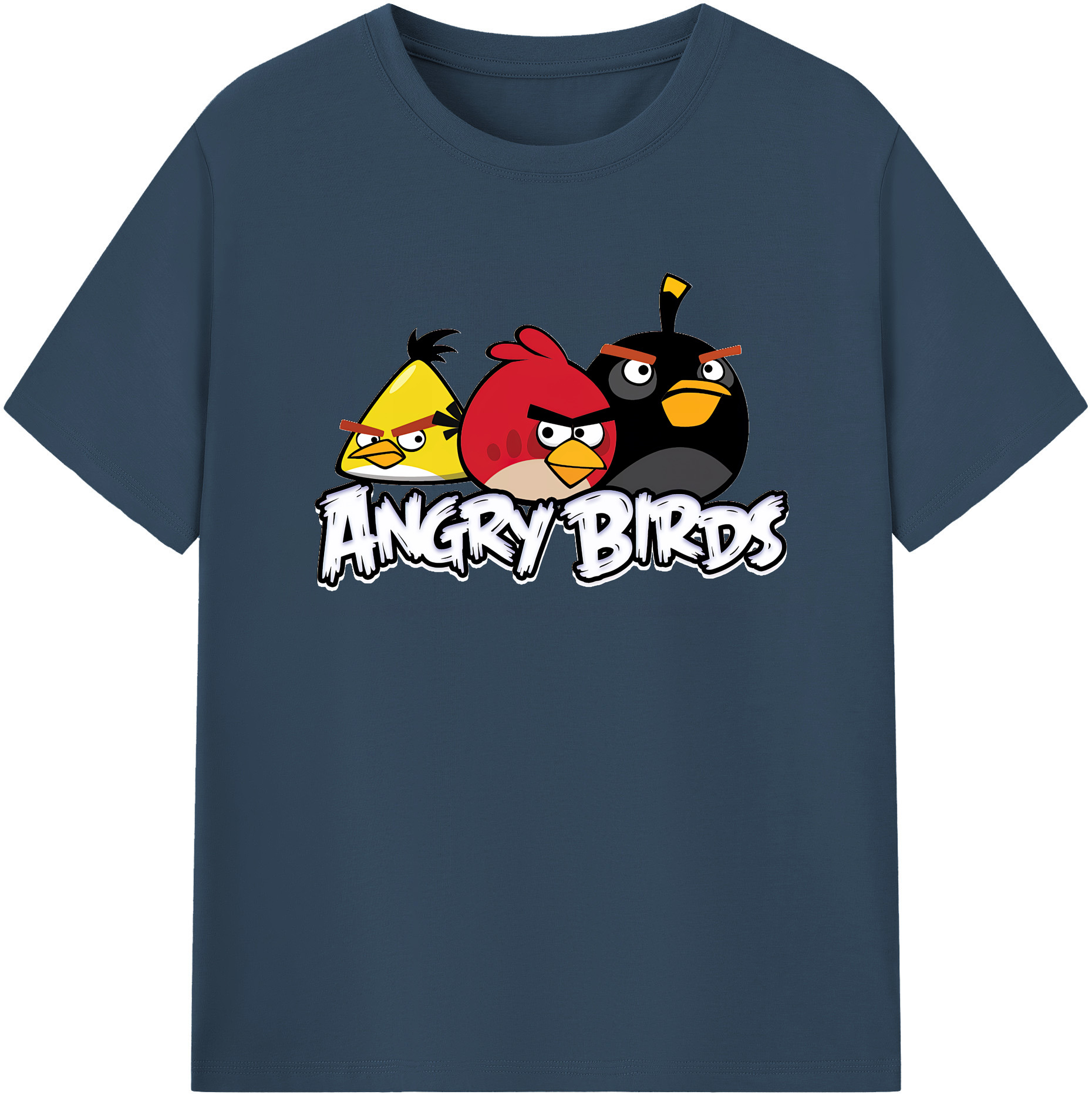 （画像用） Angry Birds アングリーバード 綿100％半袖Tシャツ（フロントプリント）