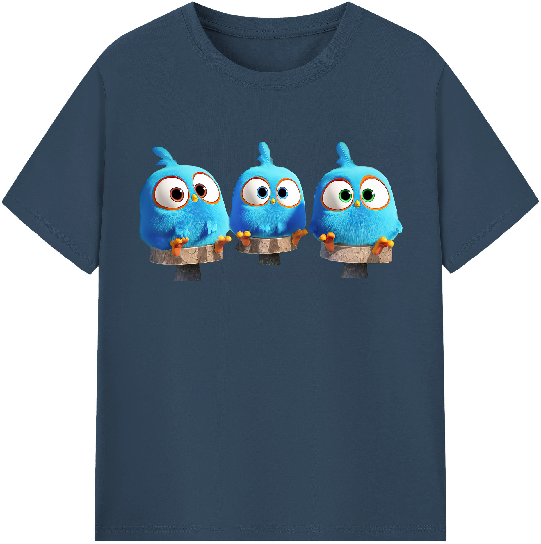 （画像用） Angry Birds アングリーバード 綿100％半袖Tシャツ（フロントプリント）