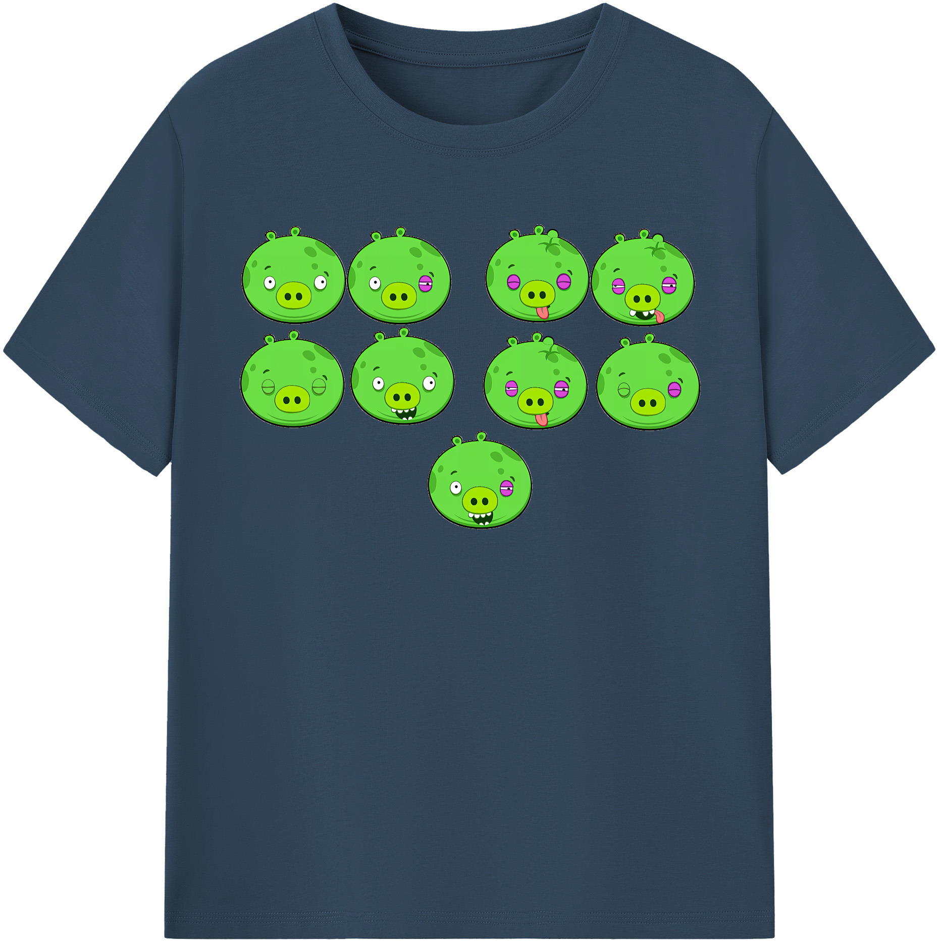 （画像用） Angry Birds アングリーバード 綿100％半袖Tシャツ（フロントプリント）