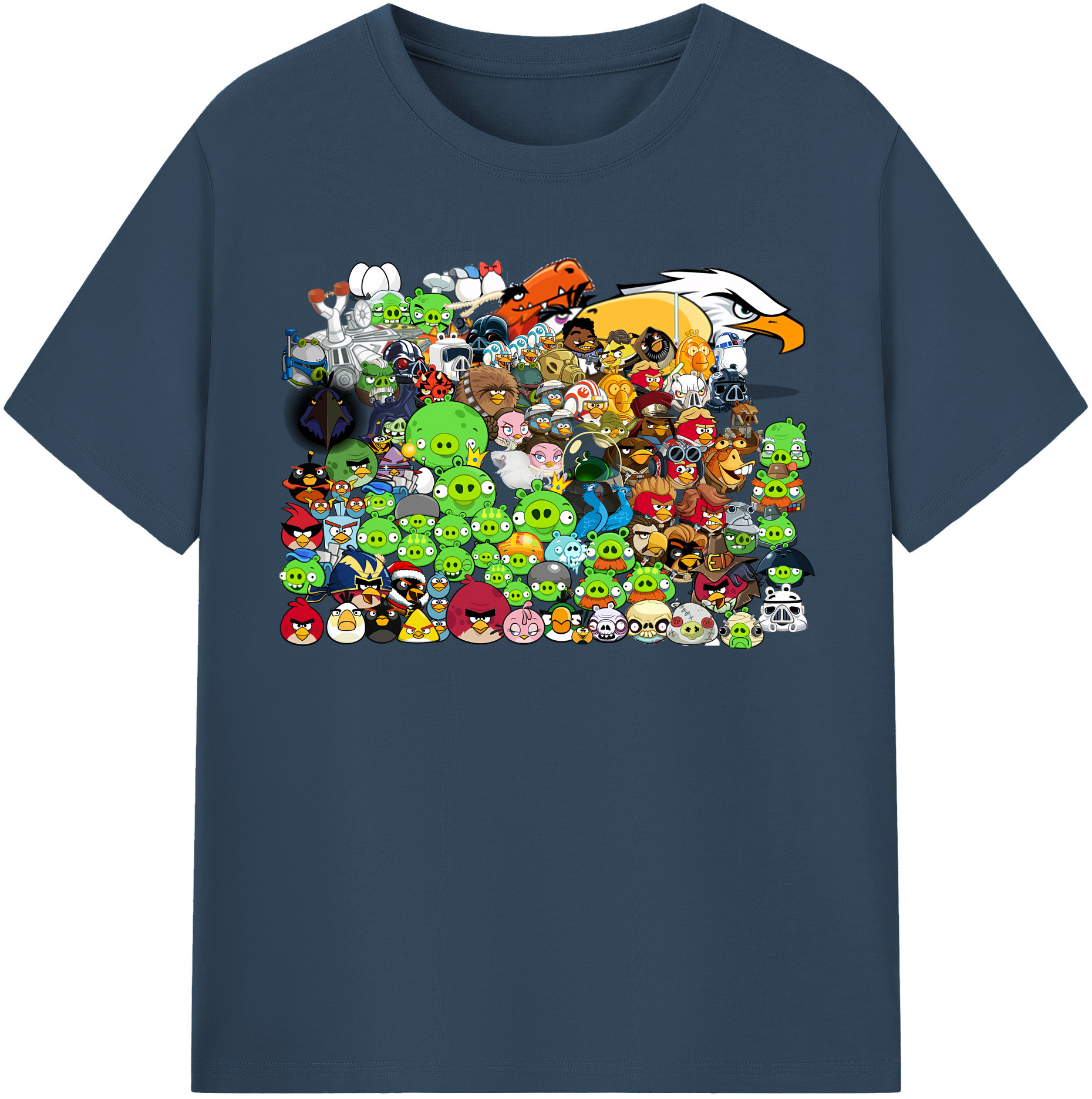 （画像用） Angry Birds アングリーバード 綿100％半袖Tシャツ（フロントプリント）