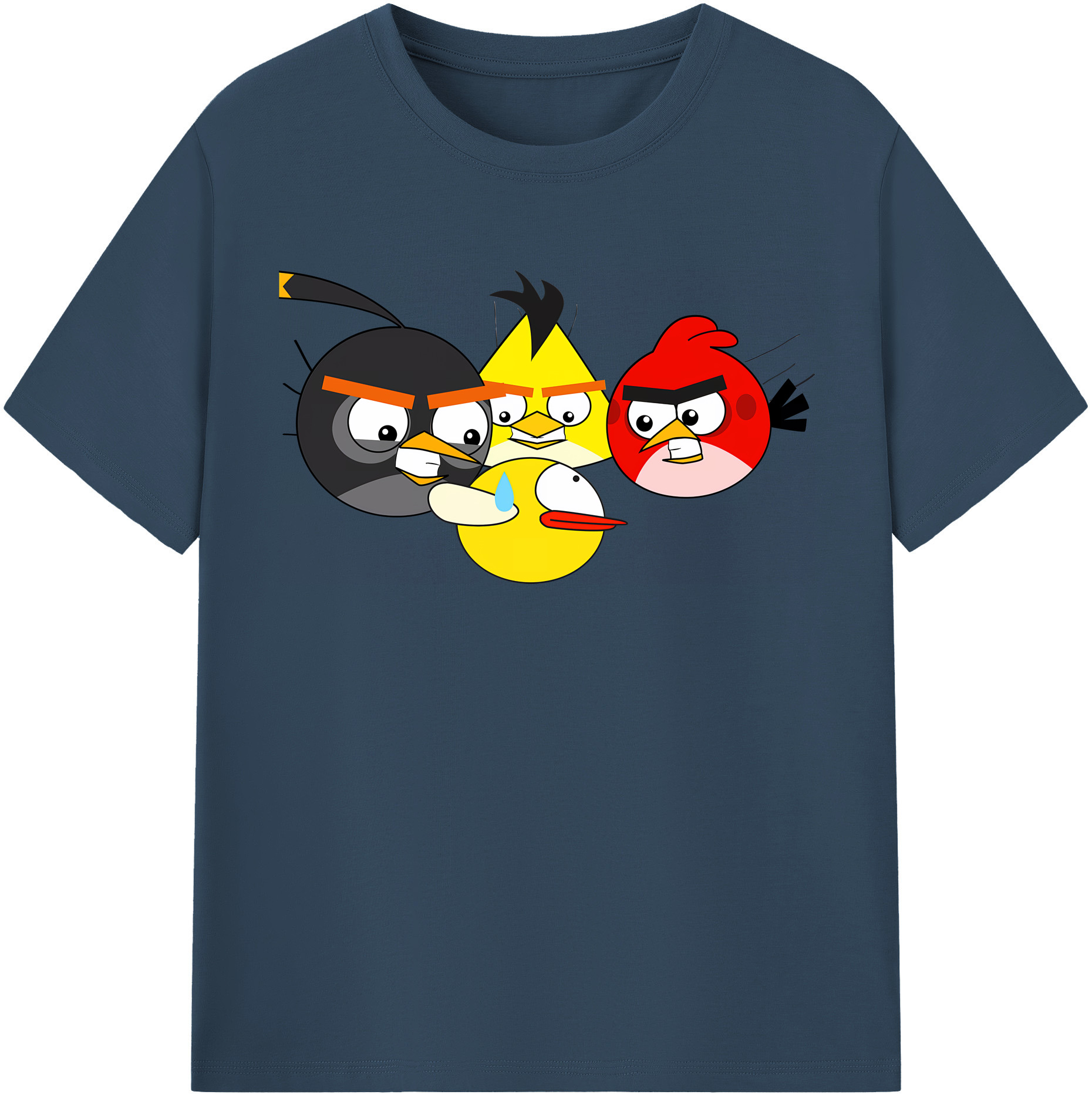 （画像用） Angry Birds アングリーバード 綿100％半袖Tシャツ（フロントプリント）