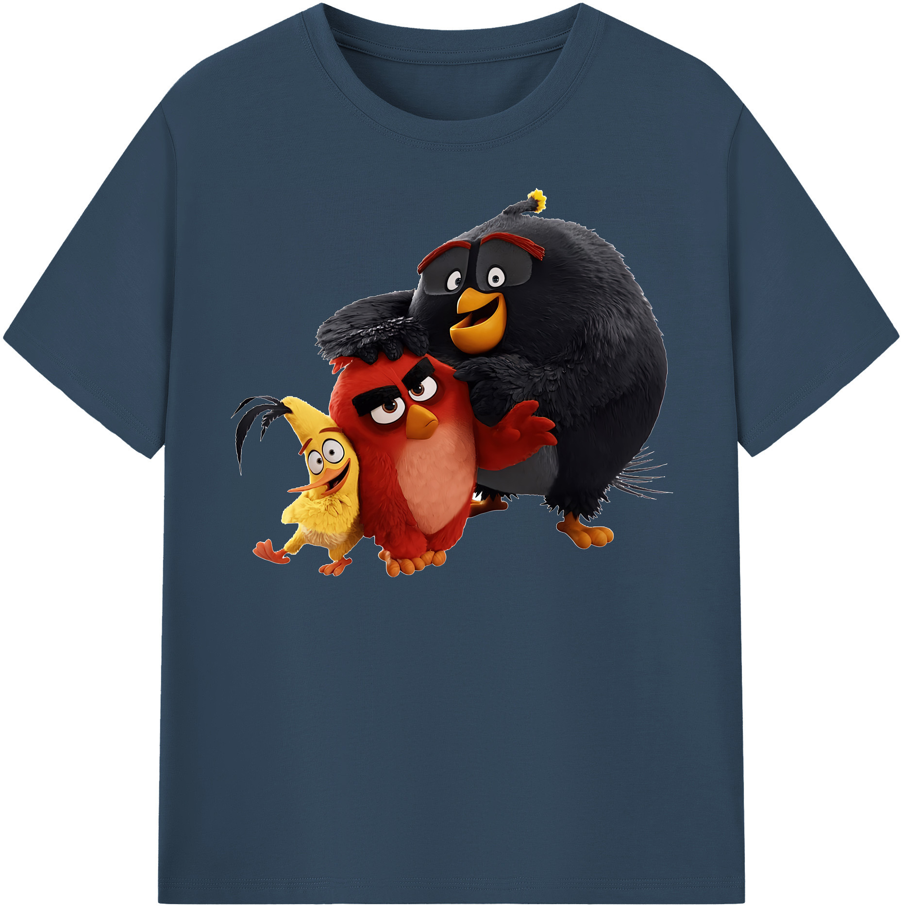 （画像用） Angry Birds アングリーバード 綿100％半袖Tシャツ（フロントプリント）