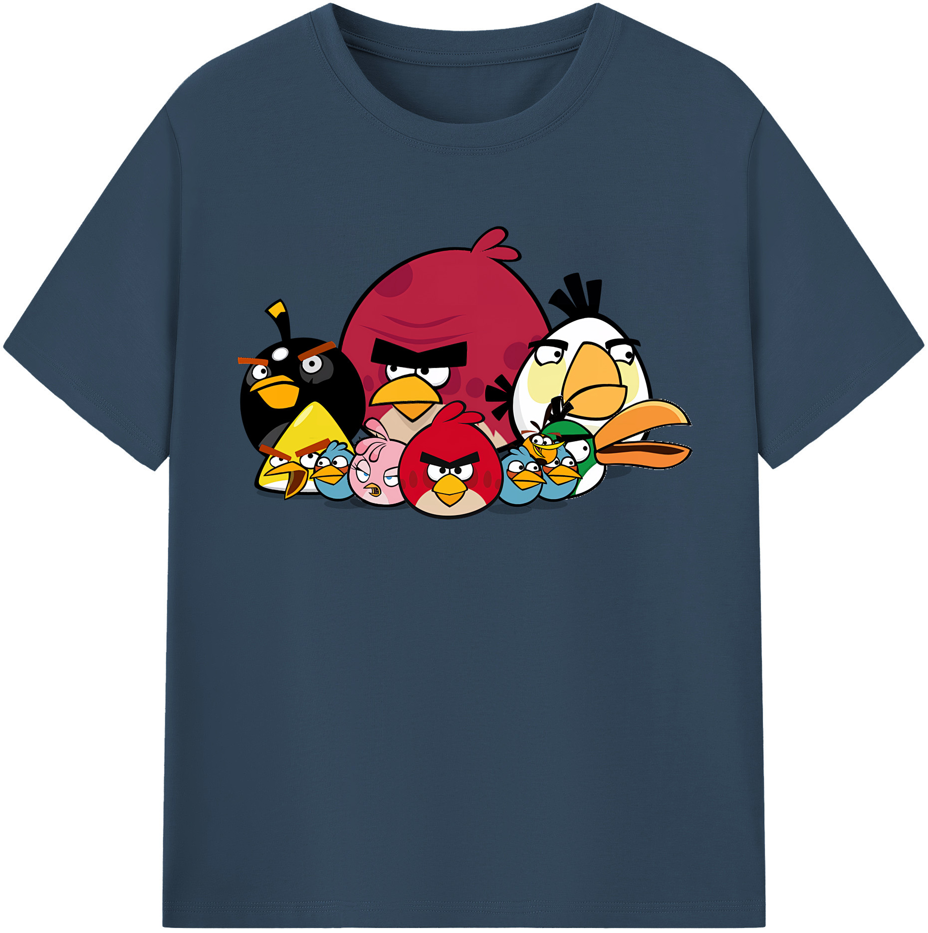 （画像用） Angry Birds アングリーバード 綿100％半袖Tシャツ（フロントプリント）