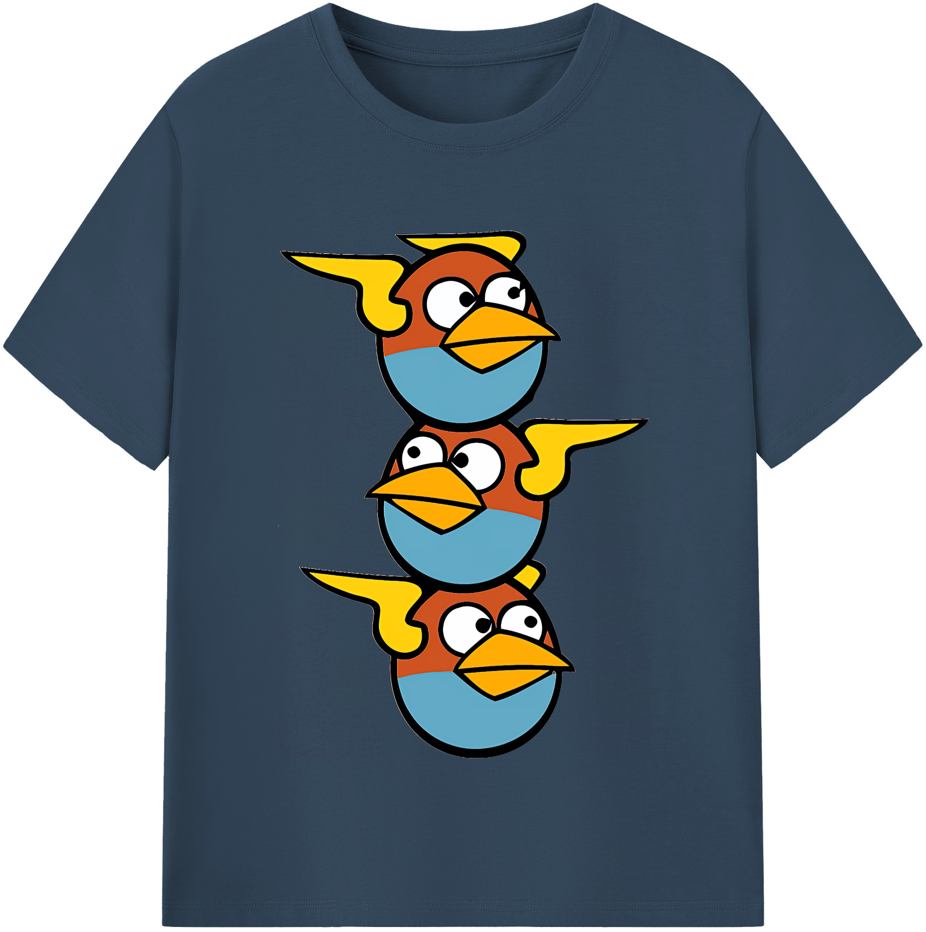 （画像用） Angry Birds アングリーバード 綿100％半袖Tシャツ（フロントプリント）