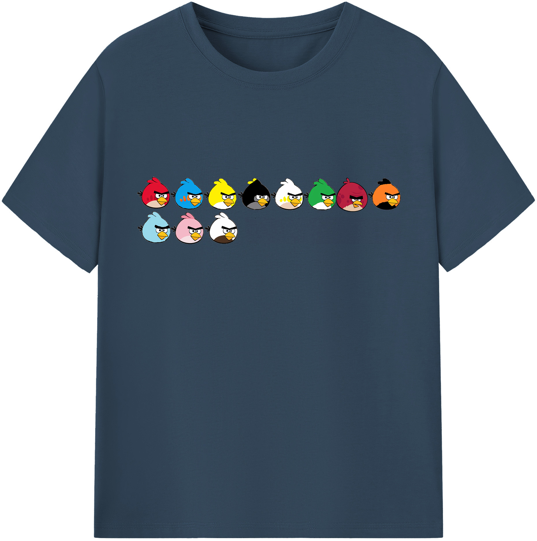 （画像用） Angry Birds アングリーバード 綿100％半袖Tシャツ（フロントプリント）