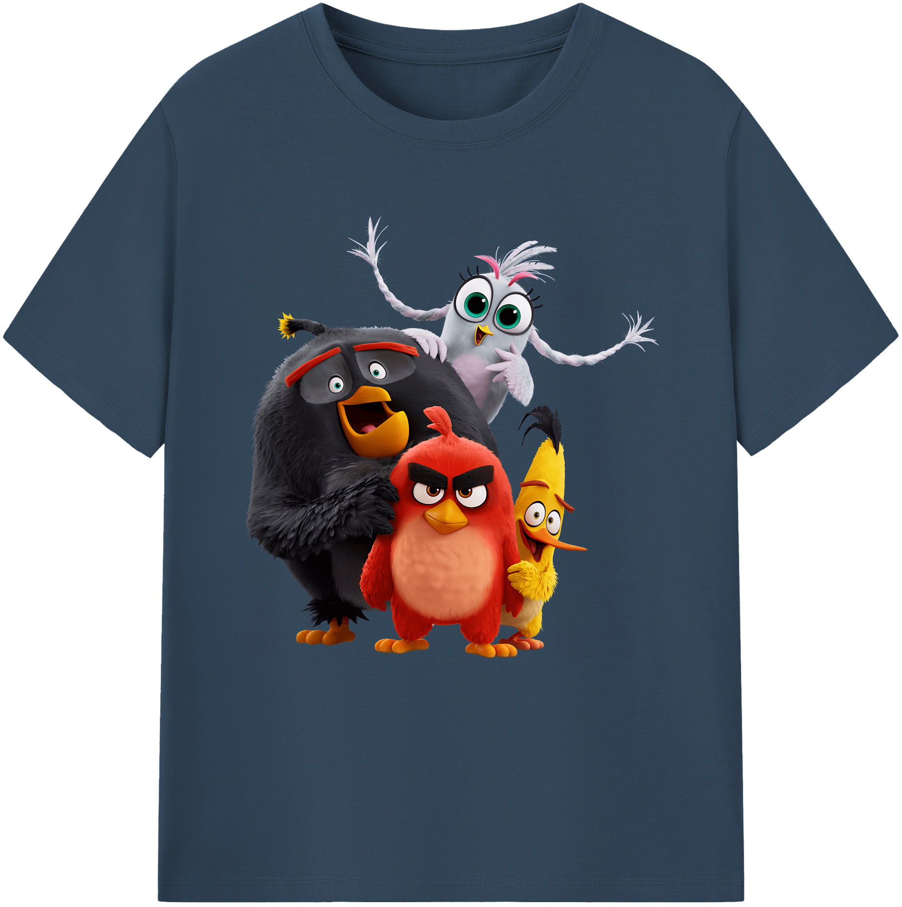 （画像用） Angry Birds アングリーバード 綿100％半袖Tシャツ（フロントプリント）
