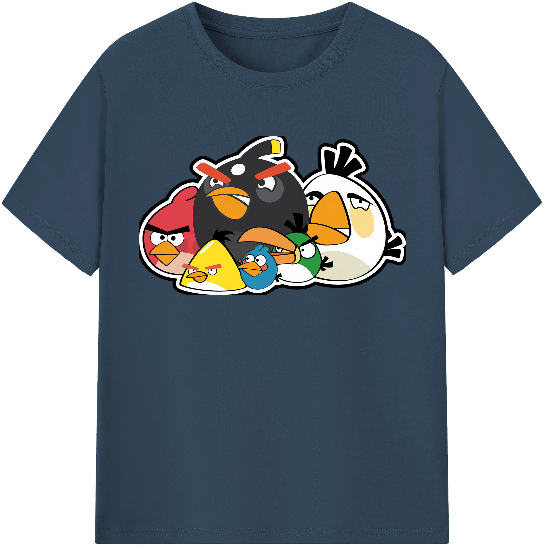 （画像用） Angry Birds アングリーバード 綿100％半袖Tシャツ（フロントプリント）