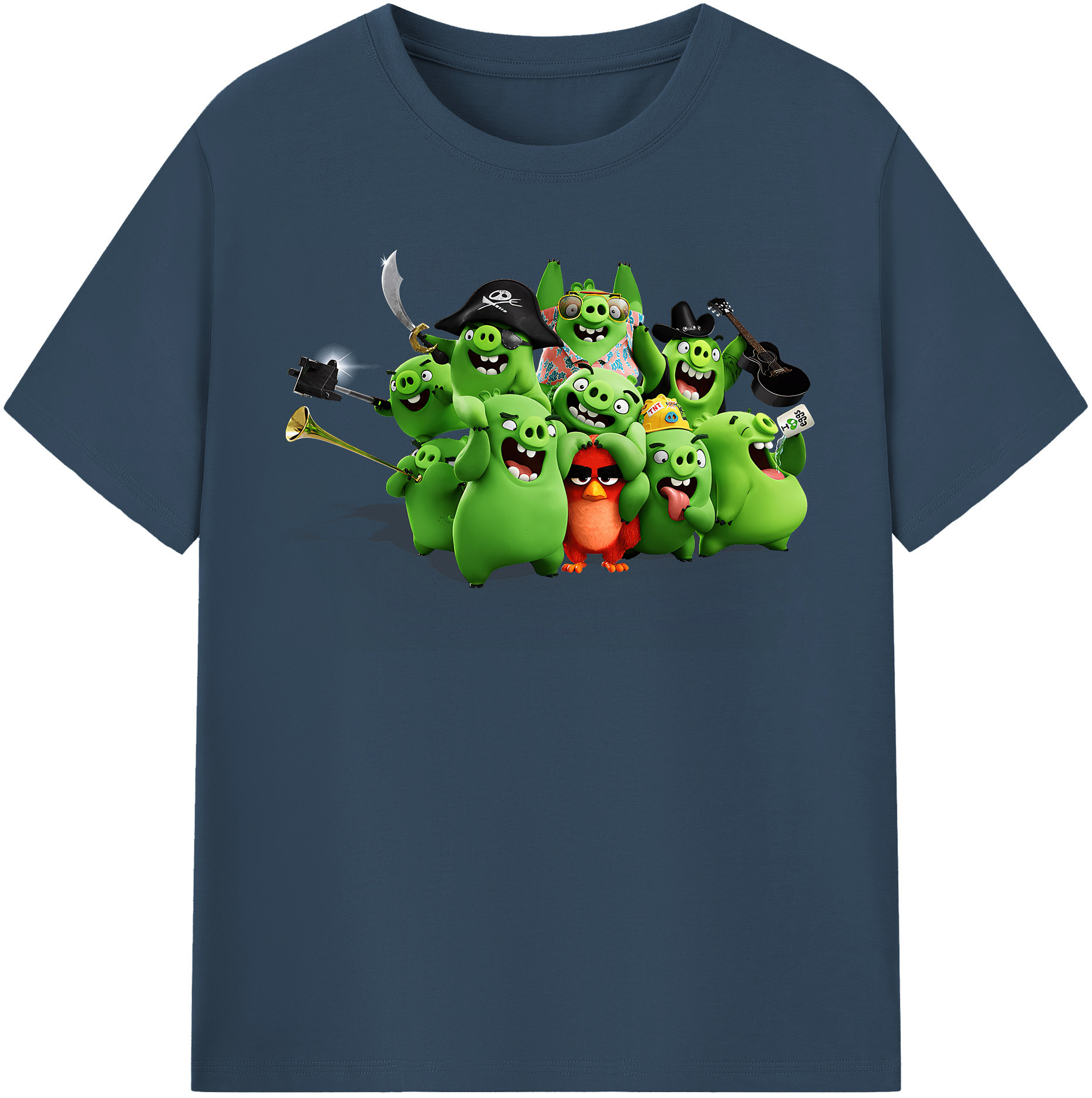 （画像用） Angry Birds アングリーバード 綿100％半袖Tシャツ（フロントプリント）