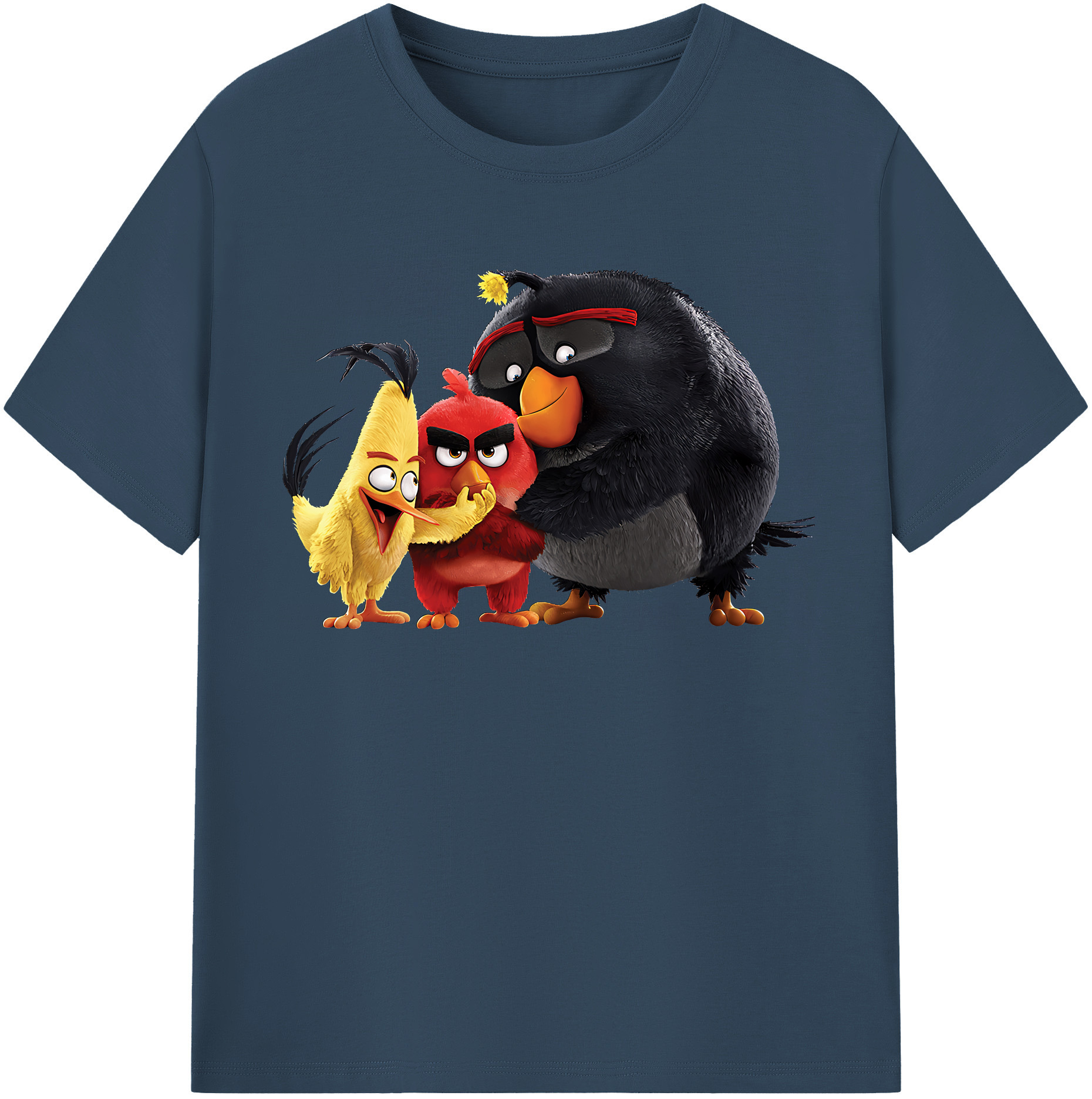 （画像用） Angry Birds アングリーバード 綿100％半袖Tシャツ（フロントプリント）