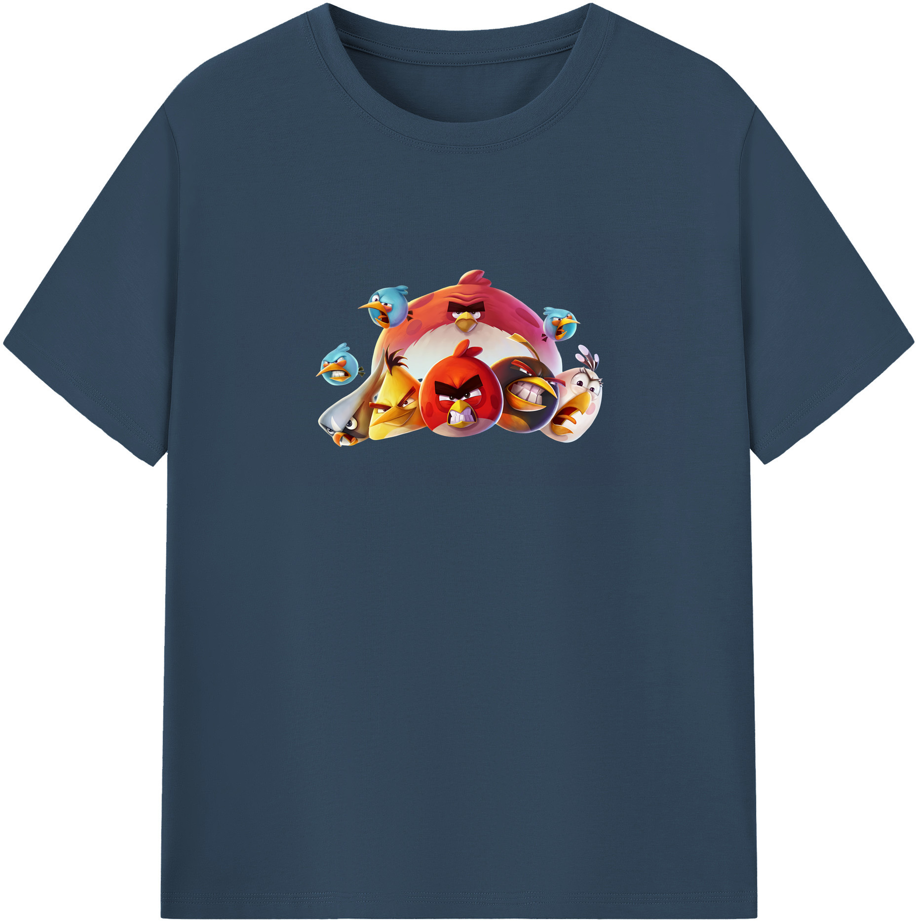 （画像用） Angry Birds アングリーバード 綿100％半袖Tシャツ（フロントプリント）